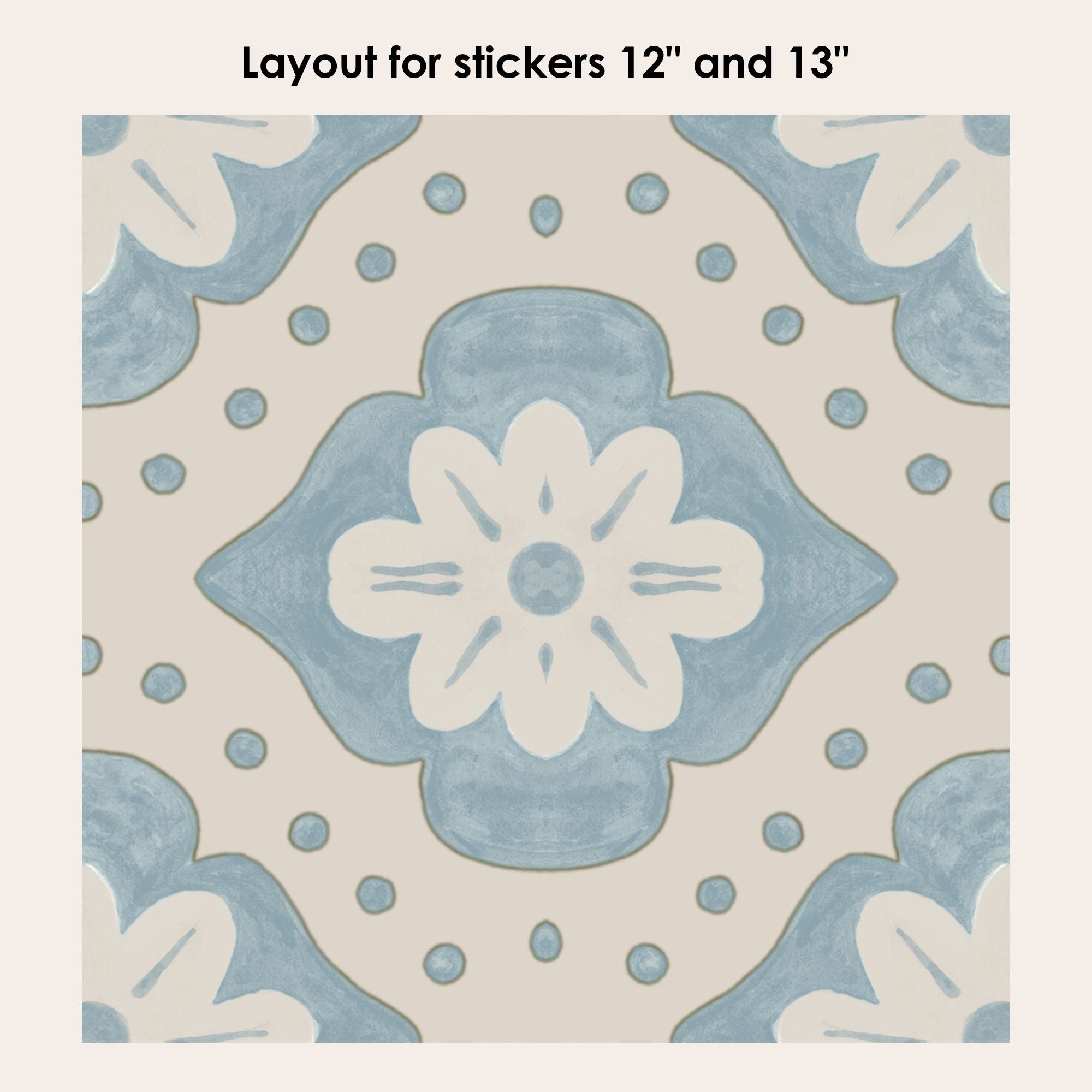 Larkspur in Powder Blue Vinyl Tile Sticker