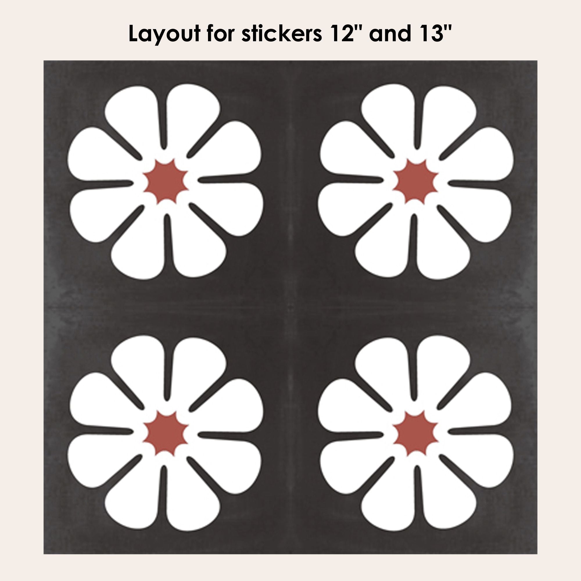 Marguerite Cinder Vinyl Tile Sticker