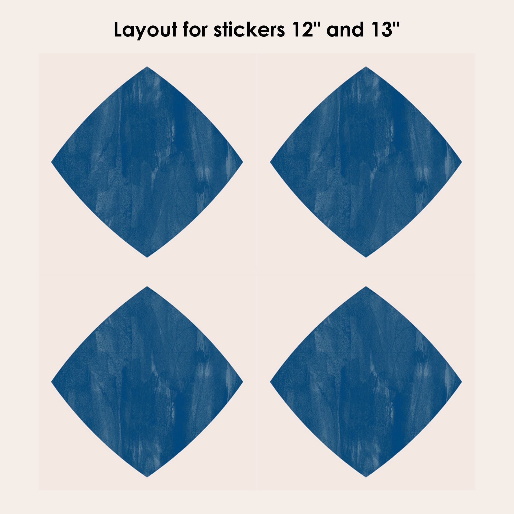 Diamond in Indigo Vinyl Tile Sticker