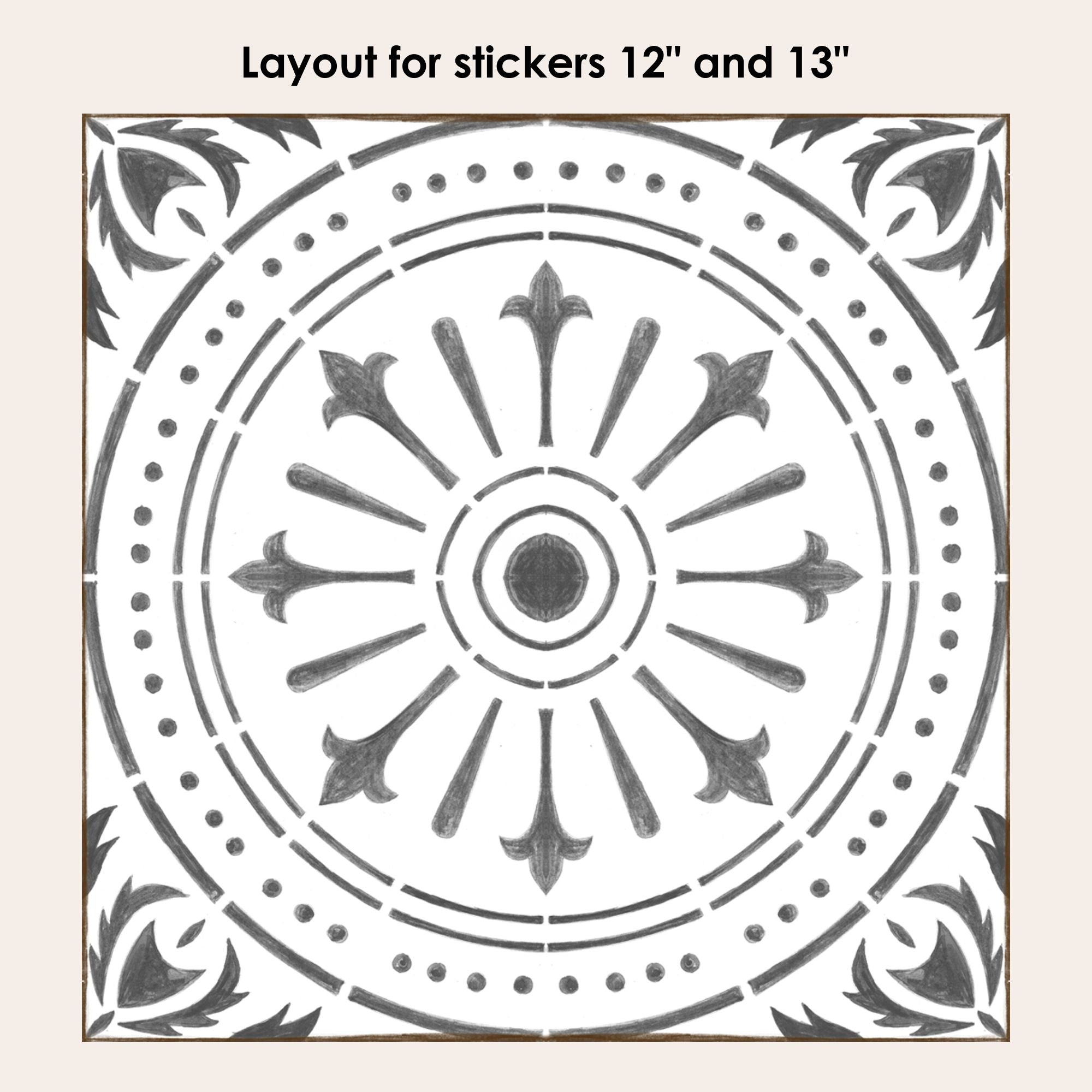 Chiave in Grey Vinyl Tile Sticker