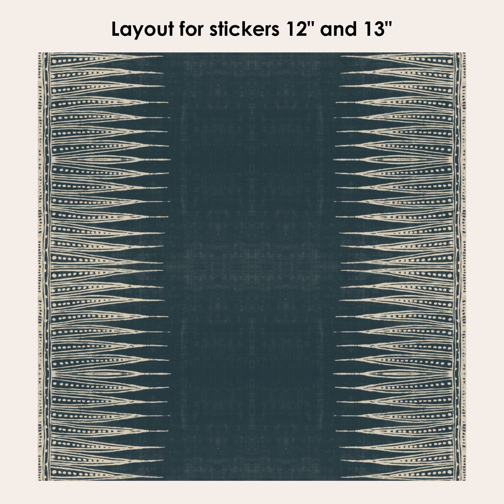 Kimono in Indigo Vinyl Tile Stickers