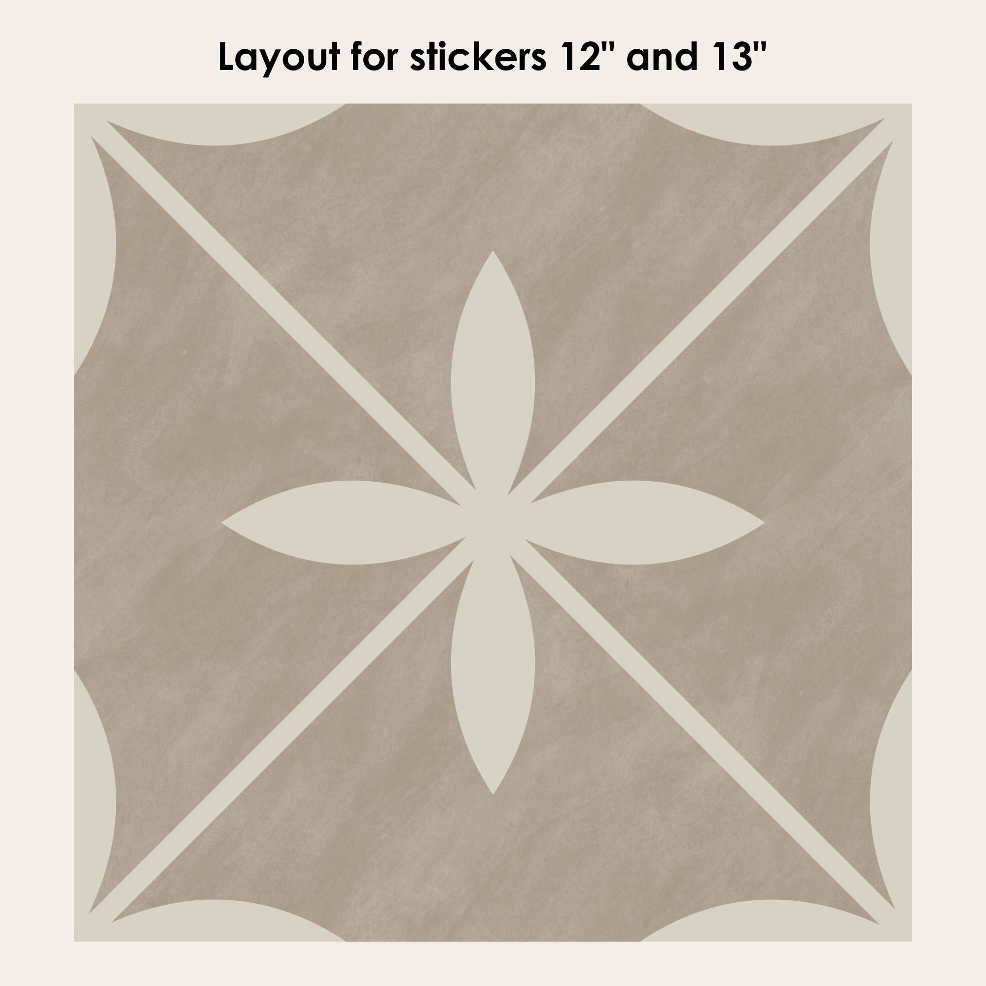 Castelar in Cafe Latte Vinyl Tile Sticker