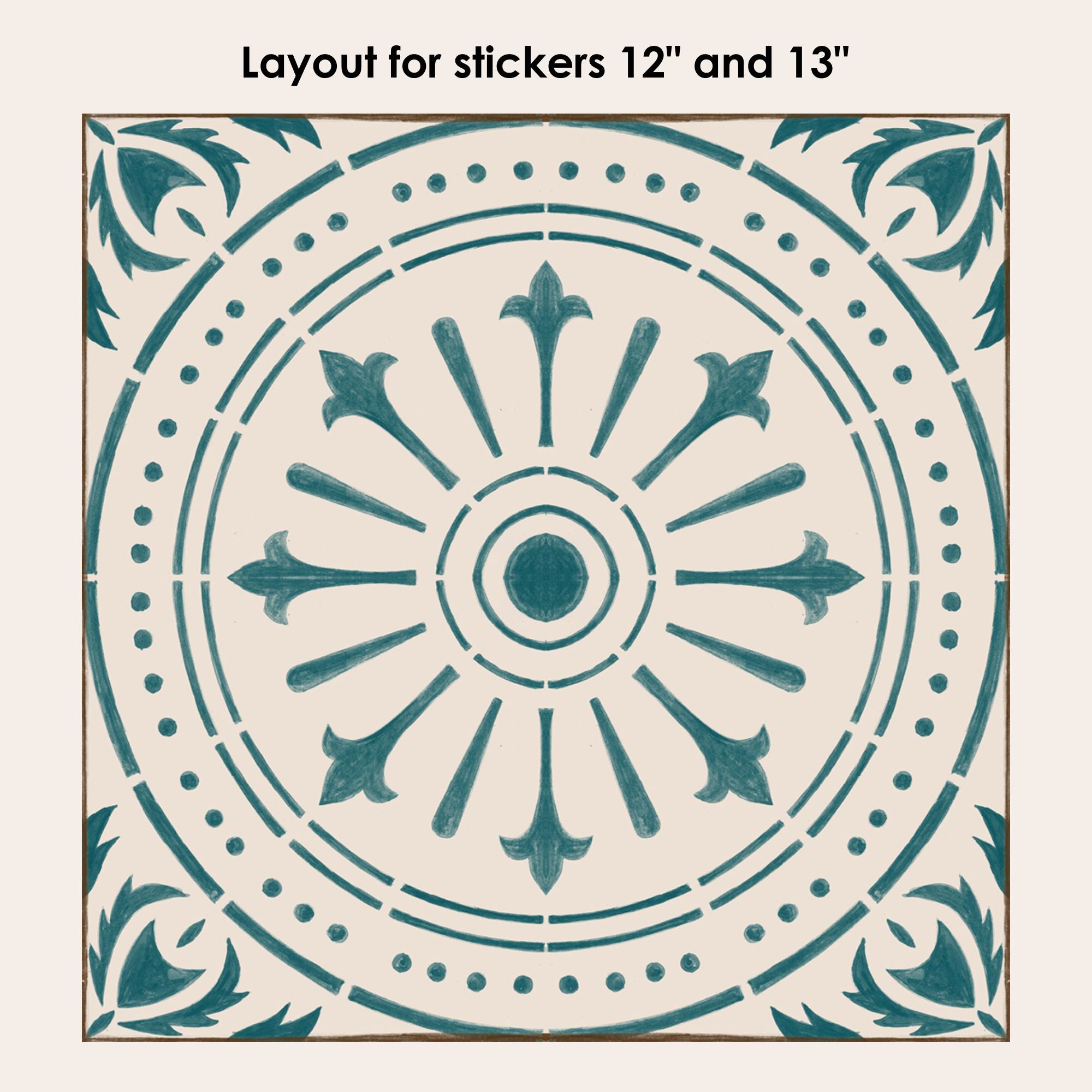 Chiave in Teal Vinyl Tile Sticker