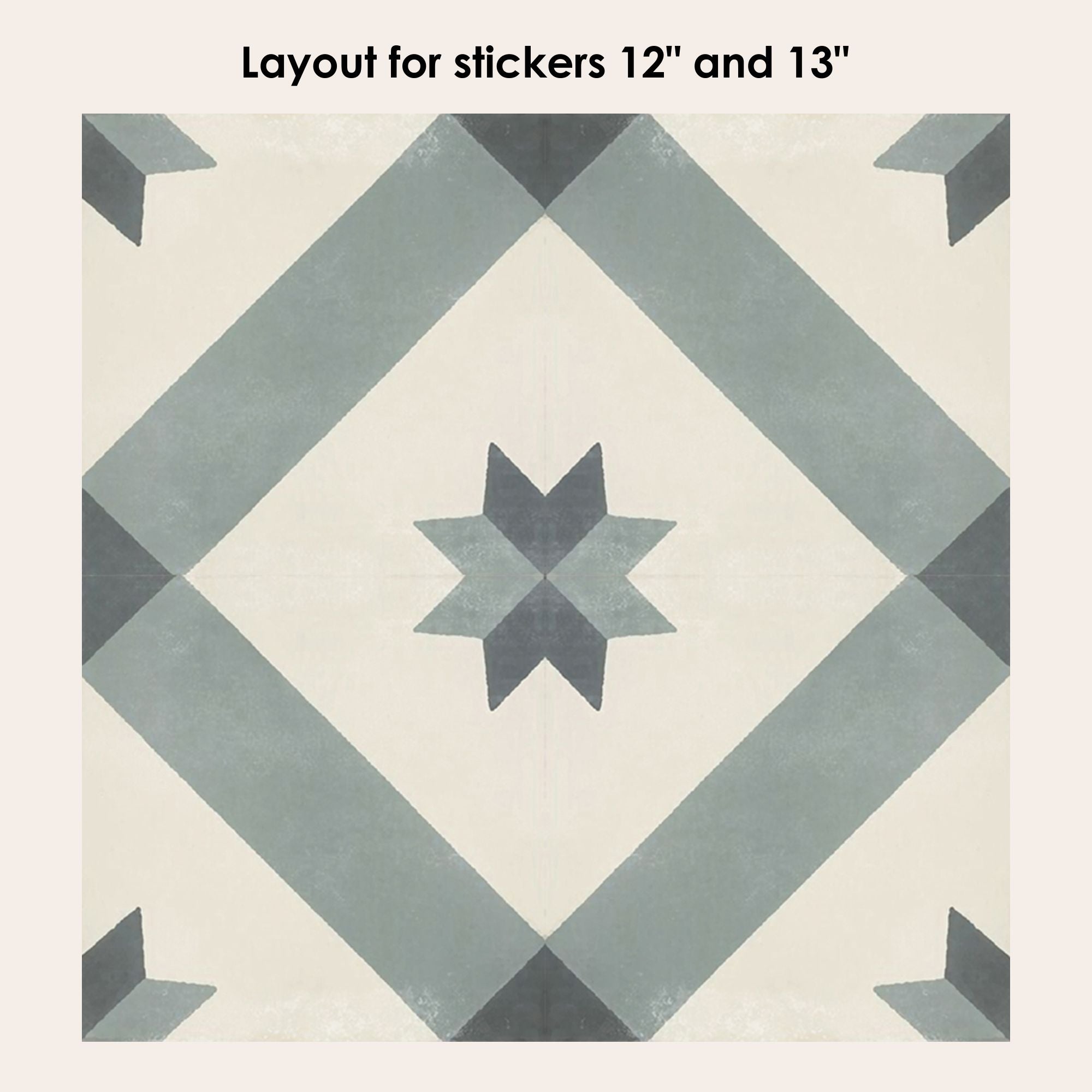 Gustavian in Bone Vinyl Tile Sticker