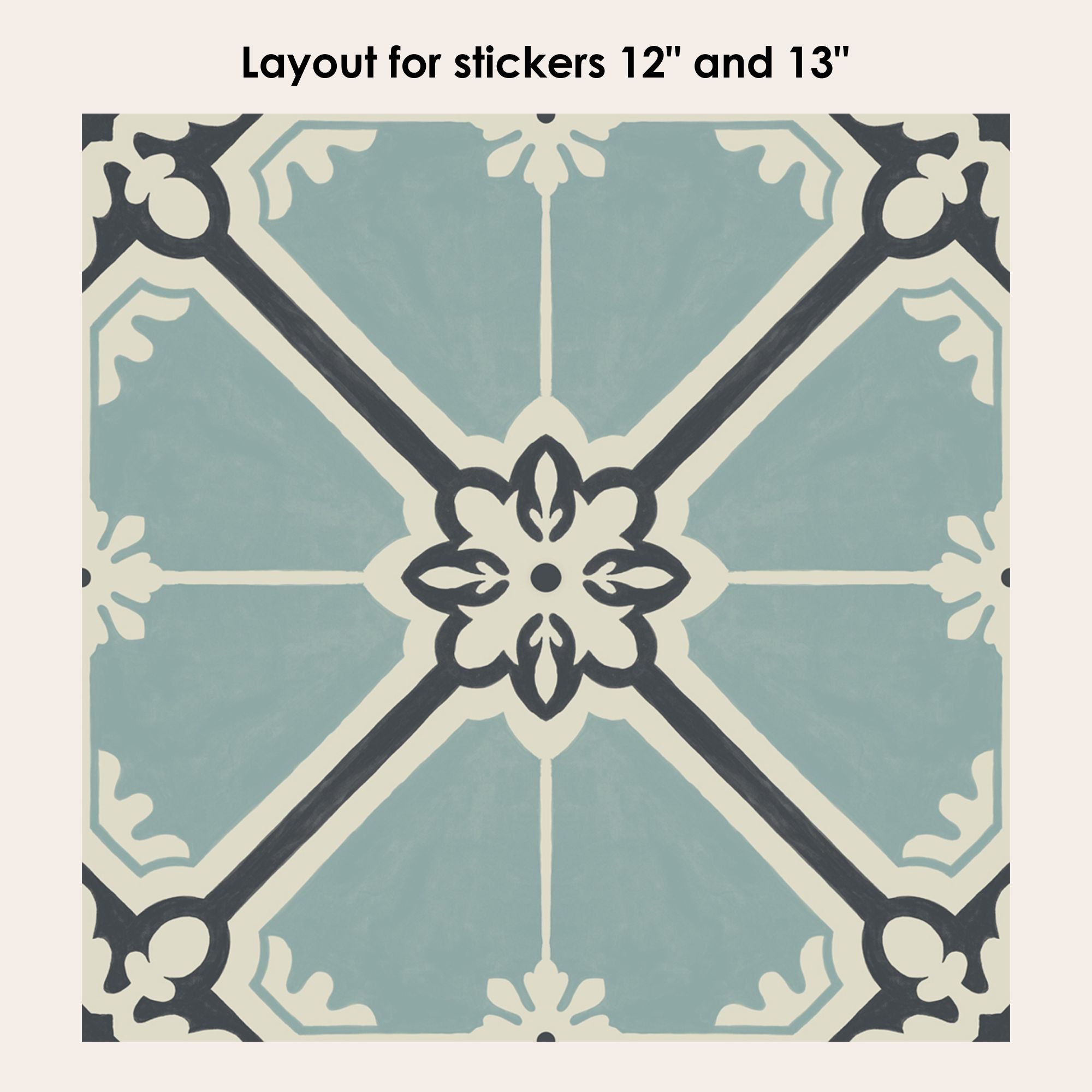 Samsara in Celadon Vinyl Tile Sticker