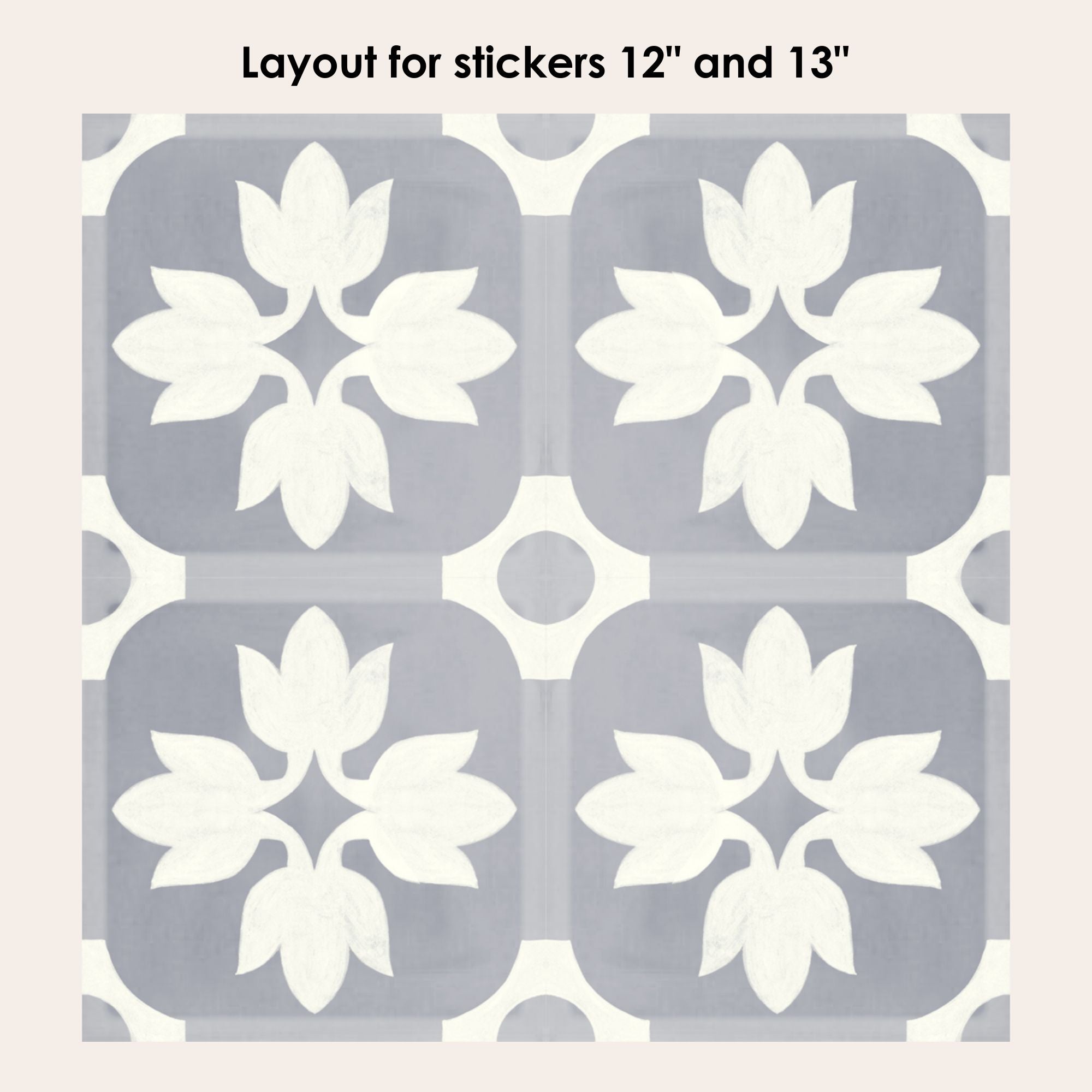 Margot in Slate Vinyl Tile Sticker