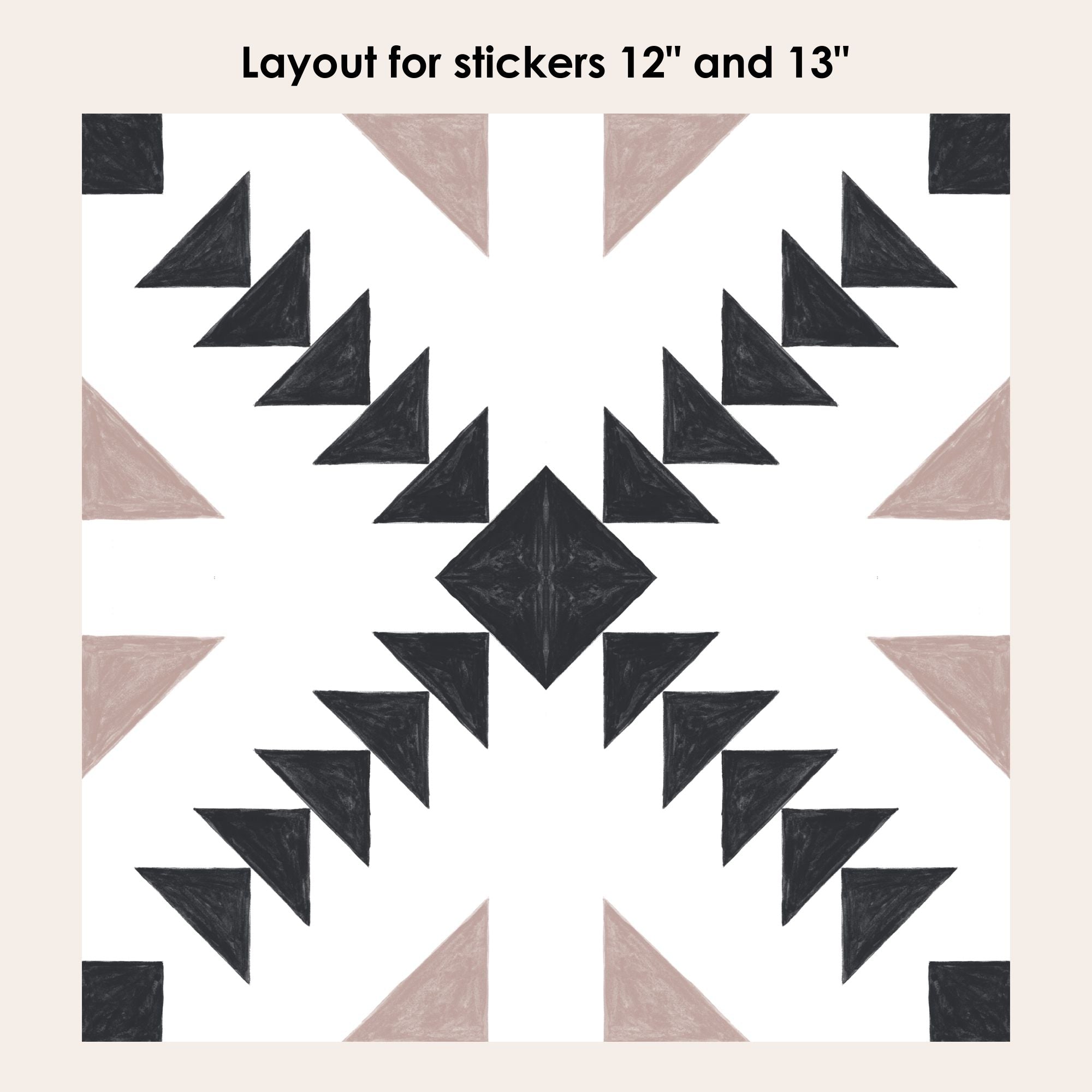 Zig Zag in Taupe Vinyl Tile Sticker