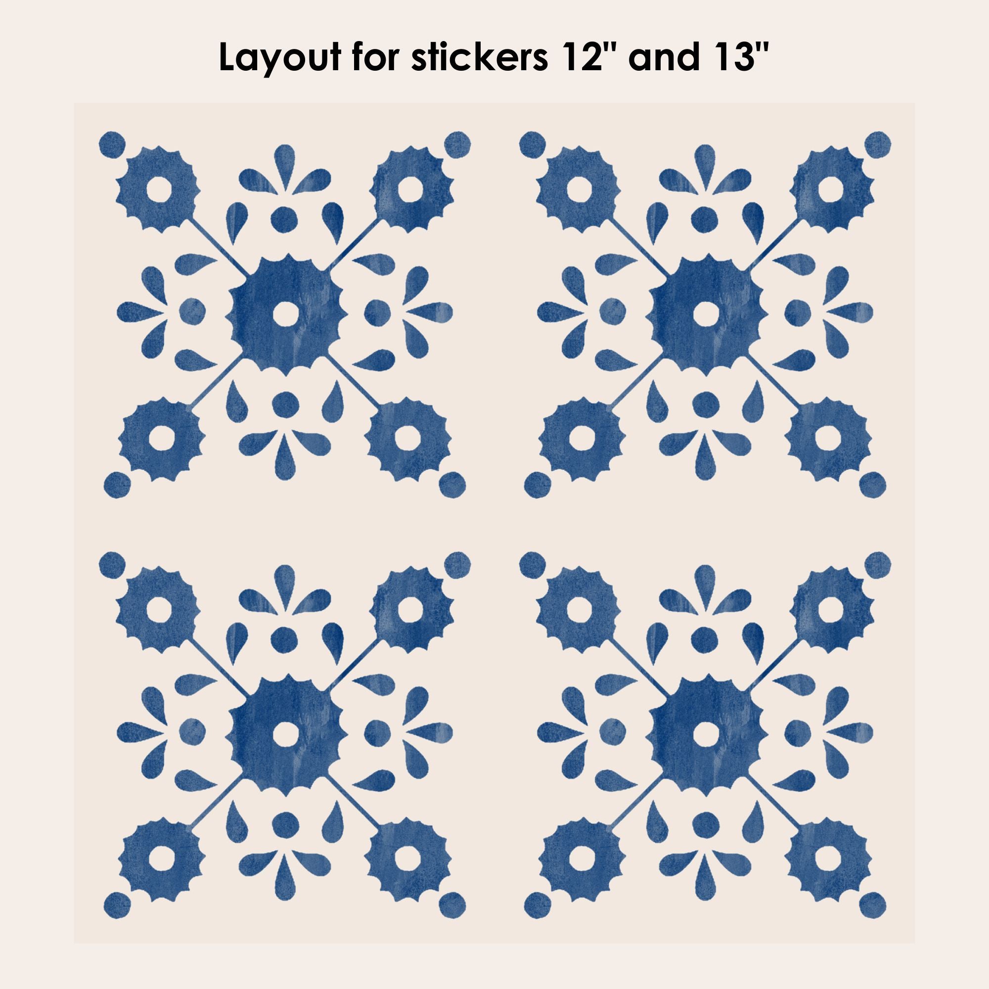 Zinnia Vinyl Tile Sticker