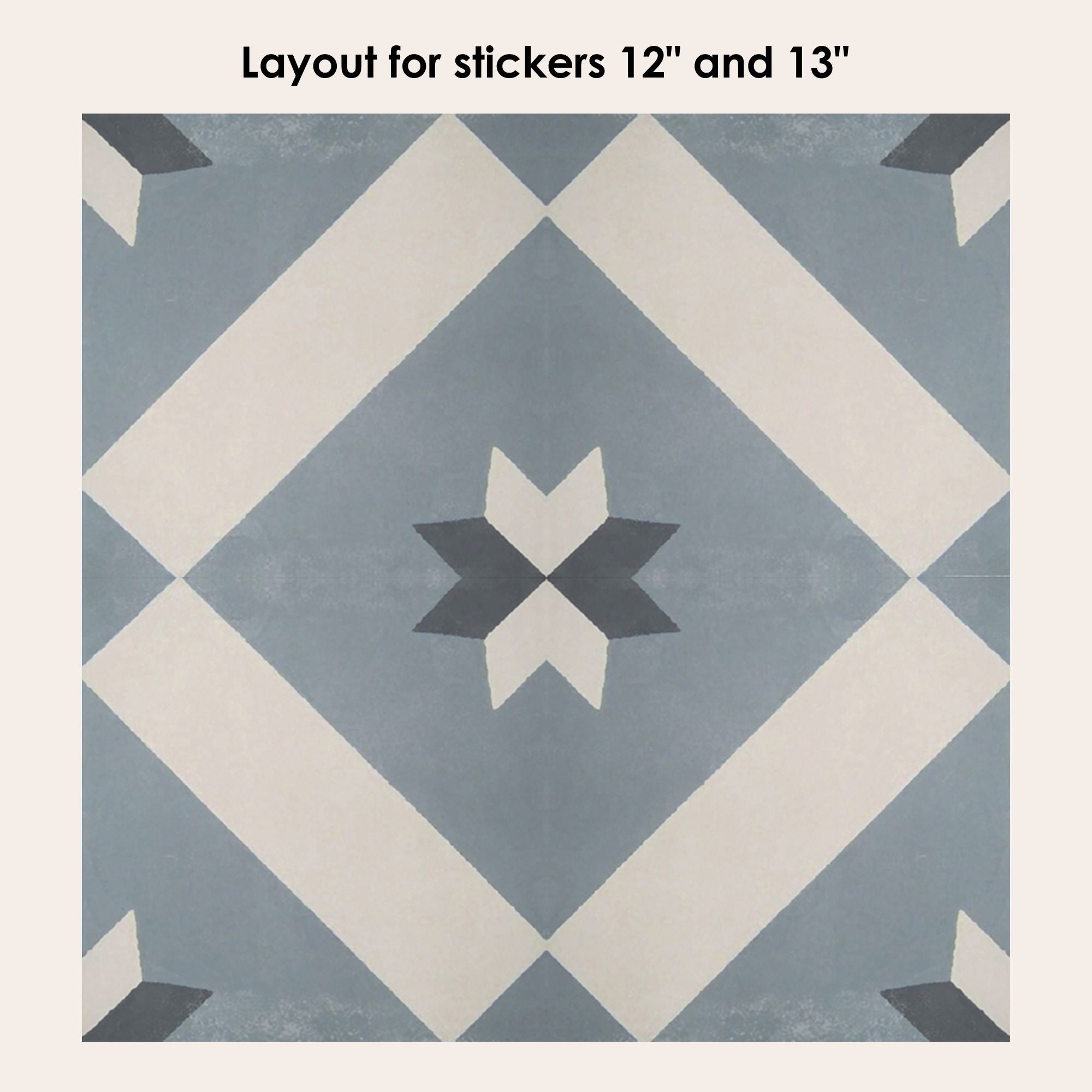 Gustavian in Grey Smoke Vinyl Tile Sticker