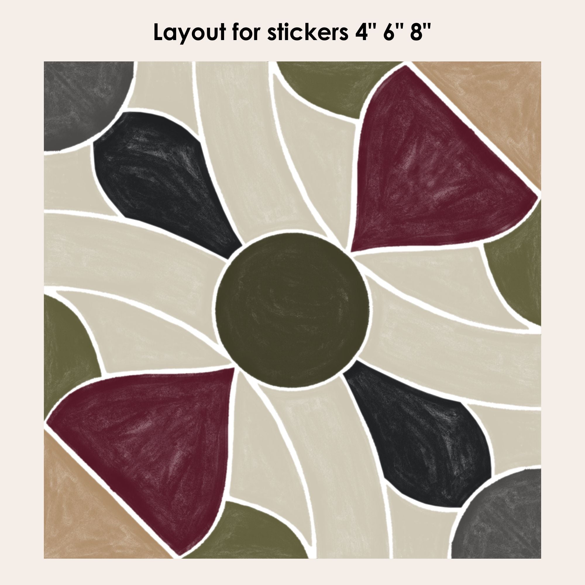 Lisbon in Wine Vinyl Tile Sticker