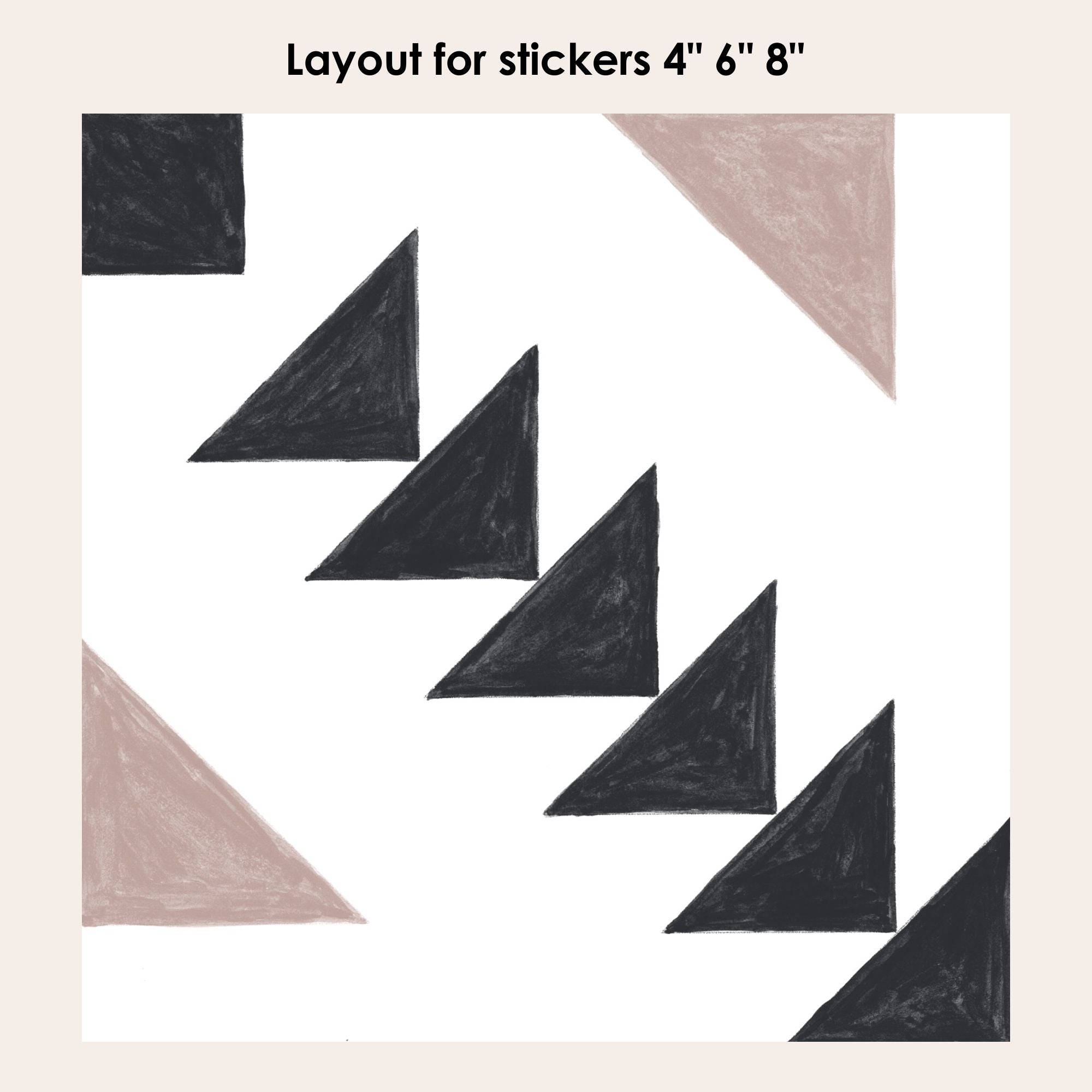 Zig Zag in Taupe Vinyl Tile Sticker