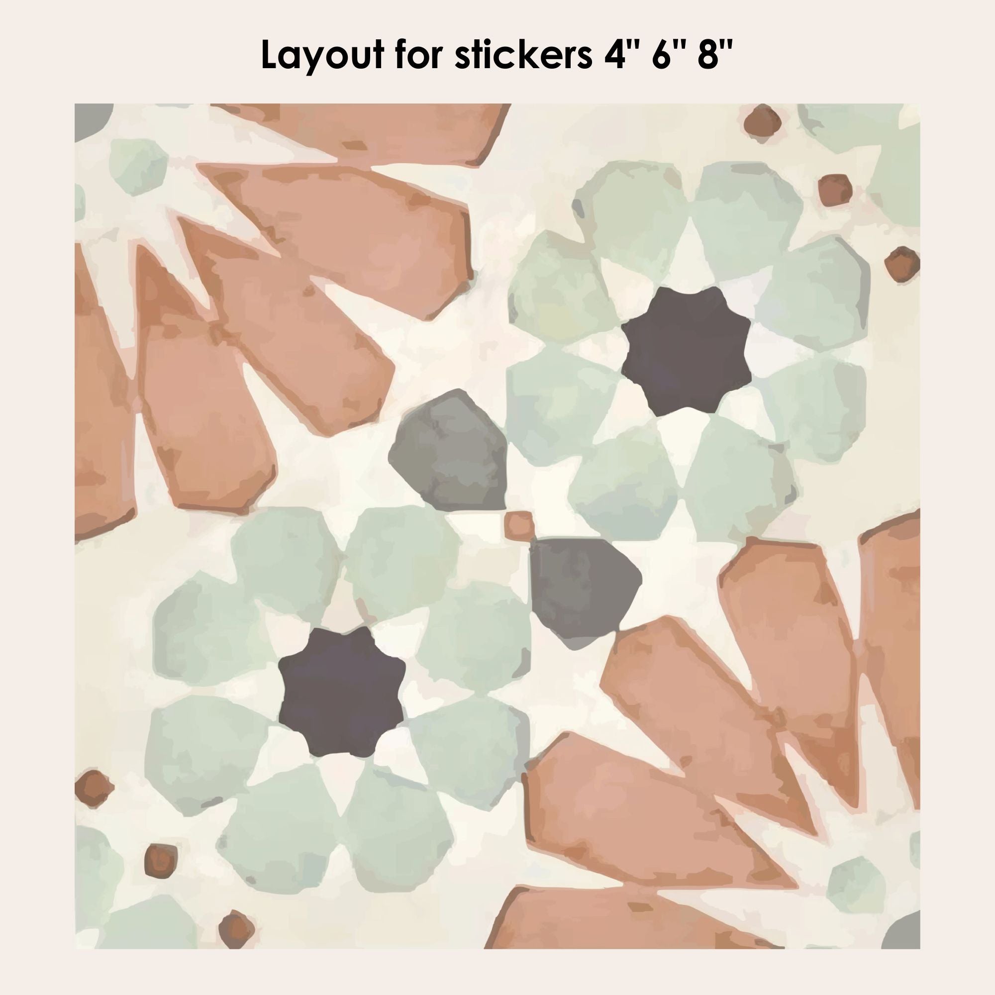 Mazarine Celadon Vinyl Tile Sticker