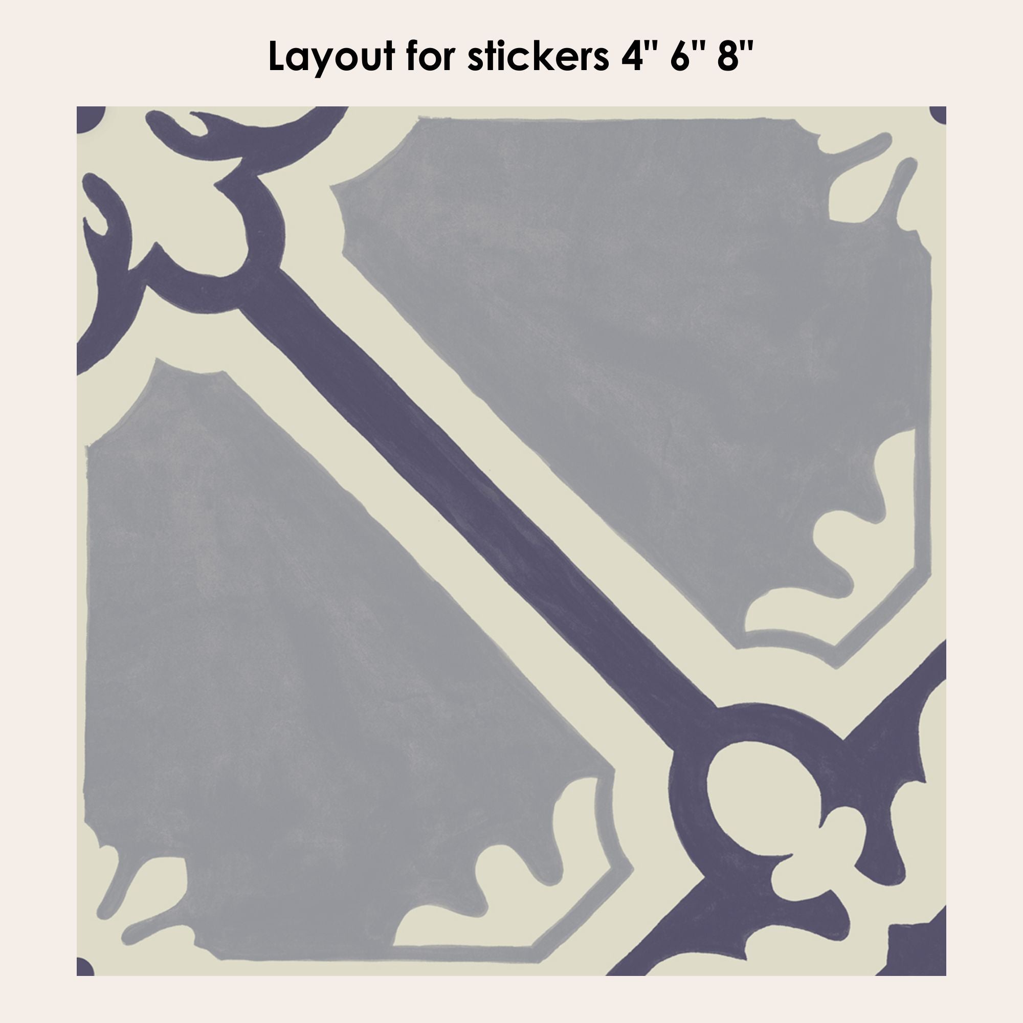 Samsara in Mauve Grey Vinyl Tile Sticker