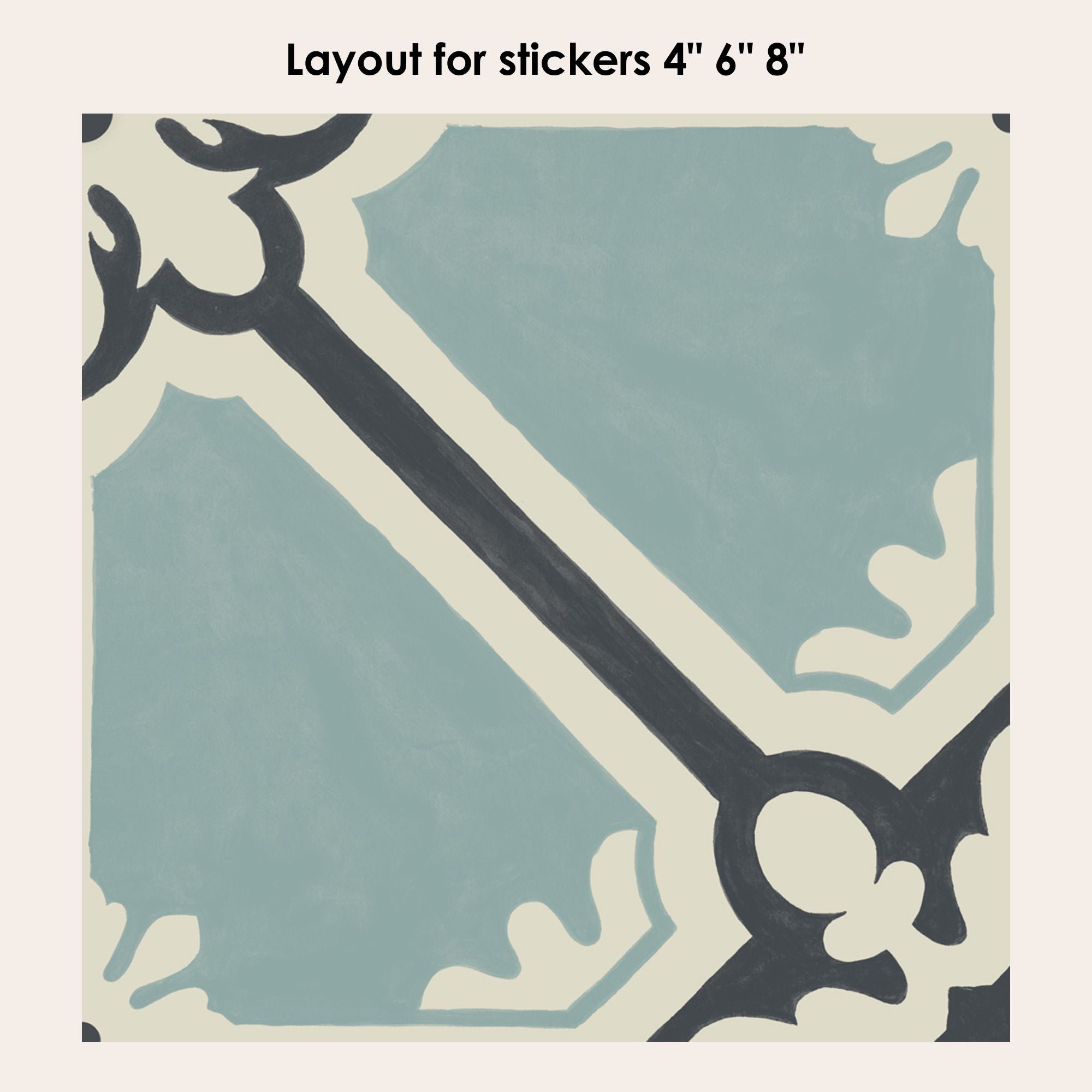 Samsara in Celadon Vinyl Tile Sticker