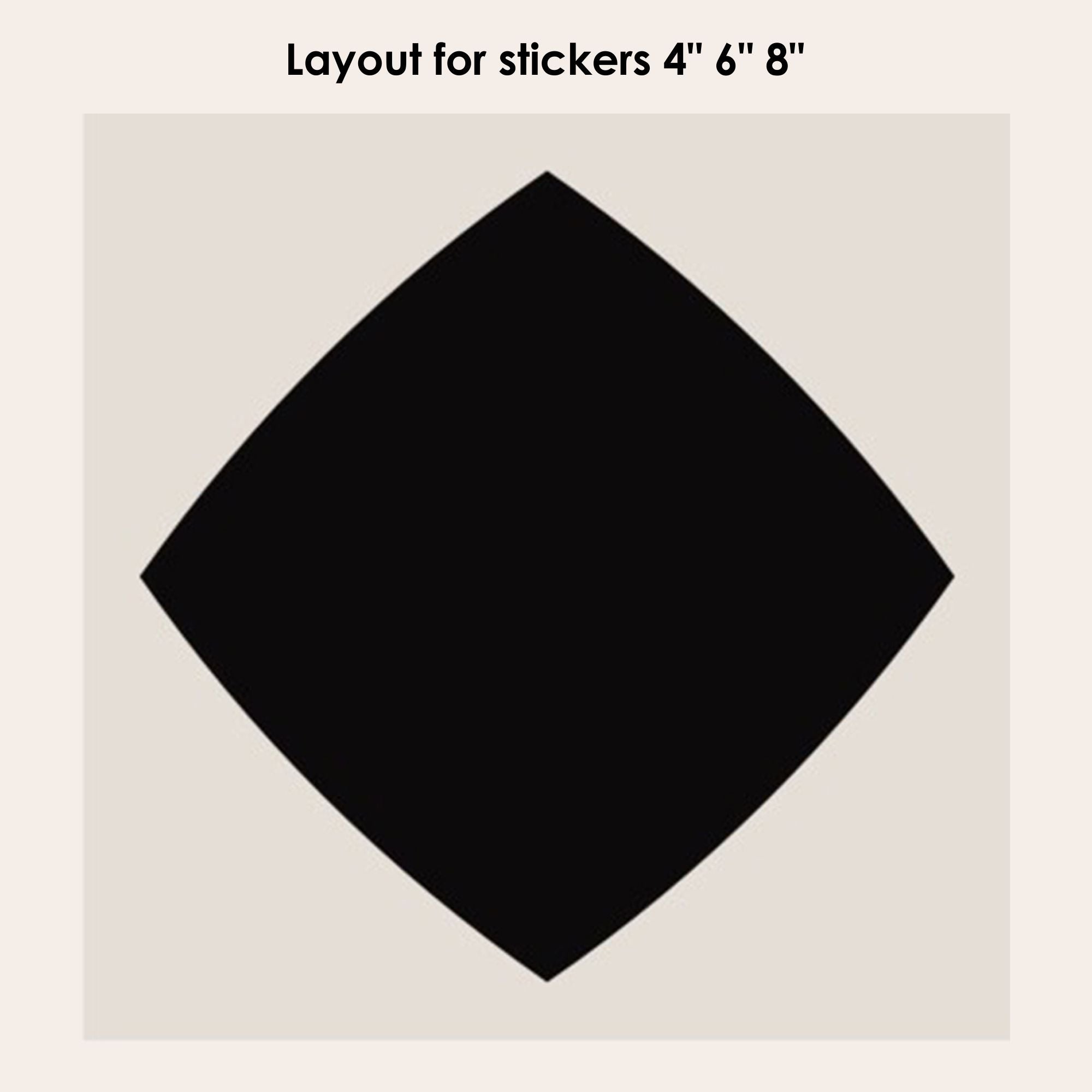 Diamond in Black Vinyl Tile Sticker