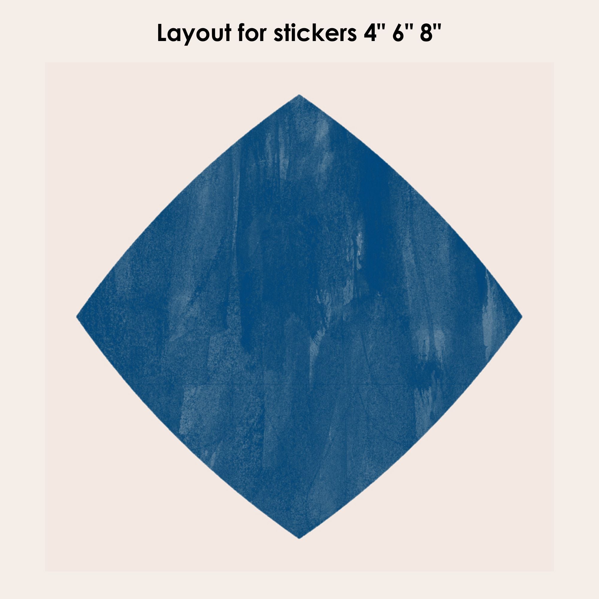 Diamond in Indigo Vinyl Tile Sticker