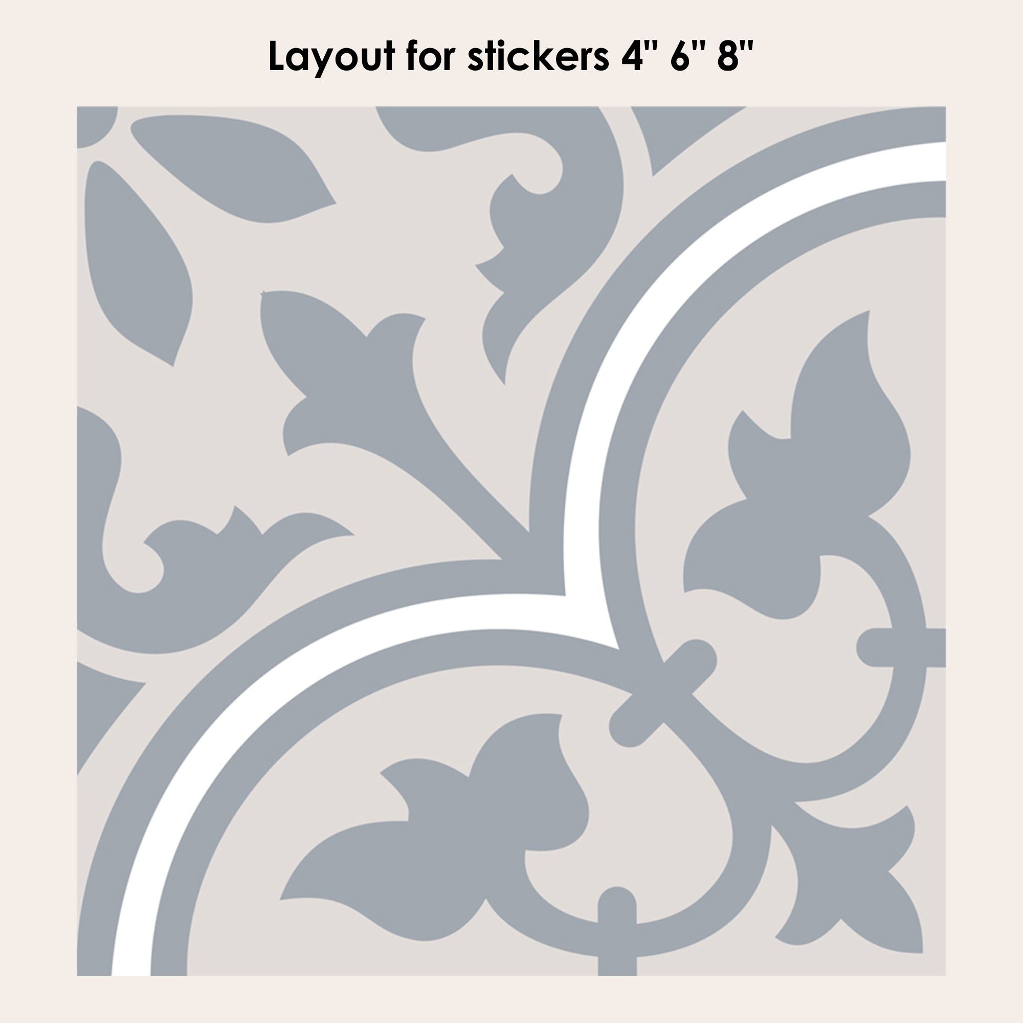 Trefle in Sand Vinyl Tile Sticker
