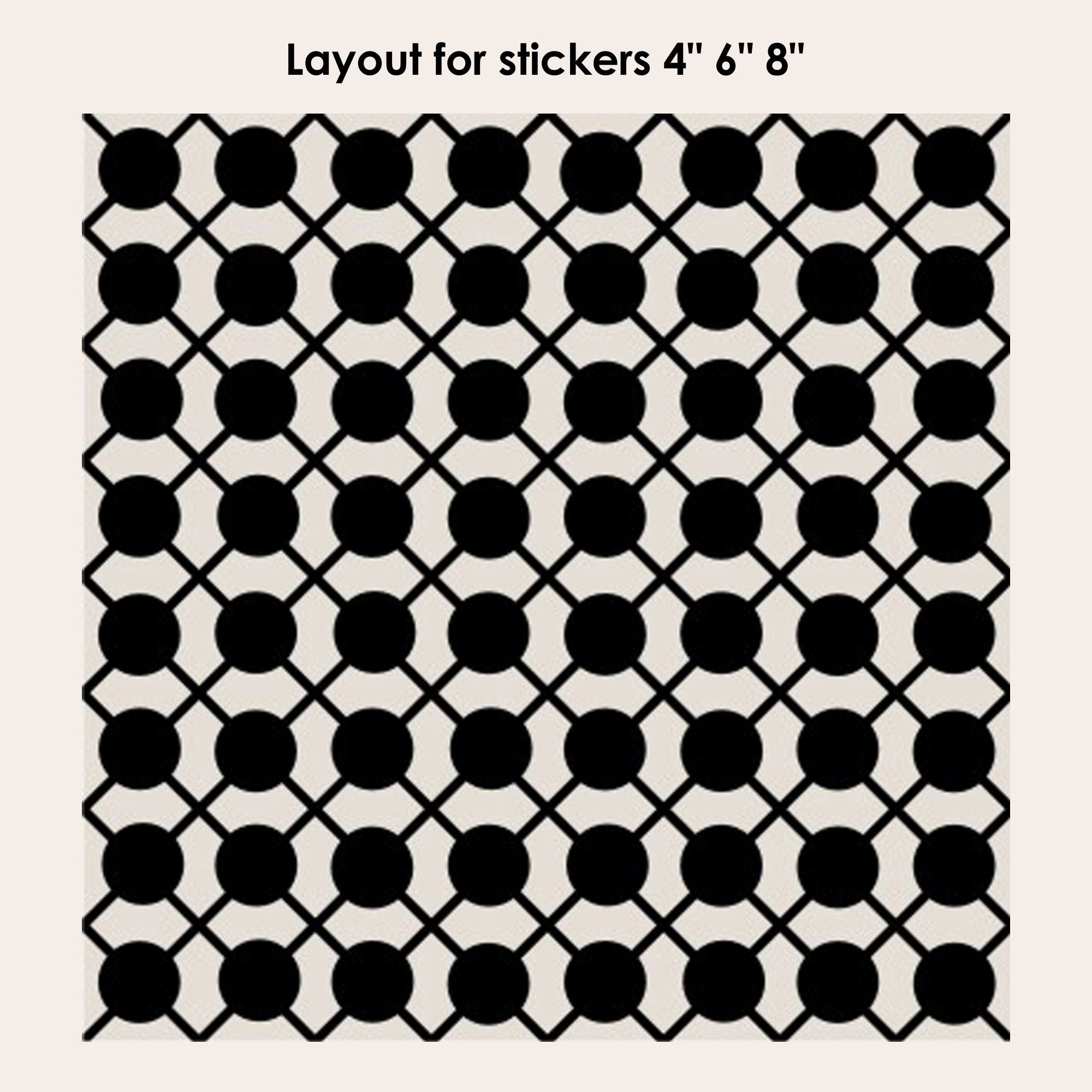 PROMO! Dot to Dot Vinyl Tile Sticker - 8 pcs pack in 10 cm