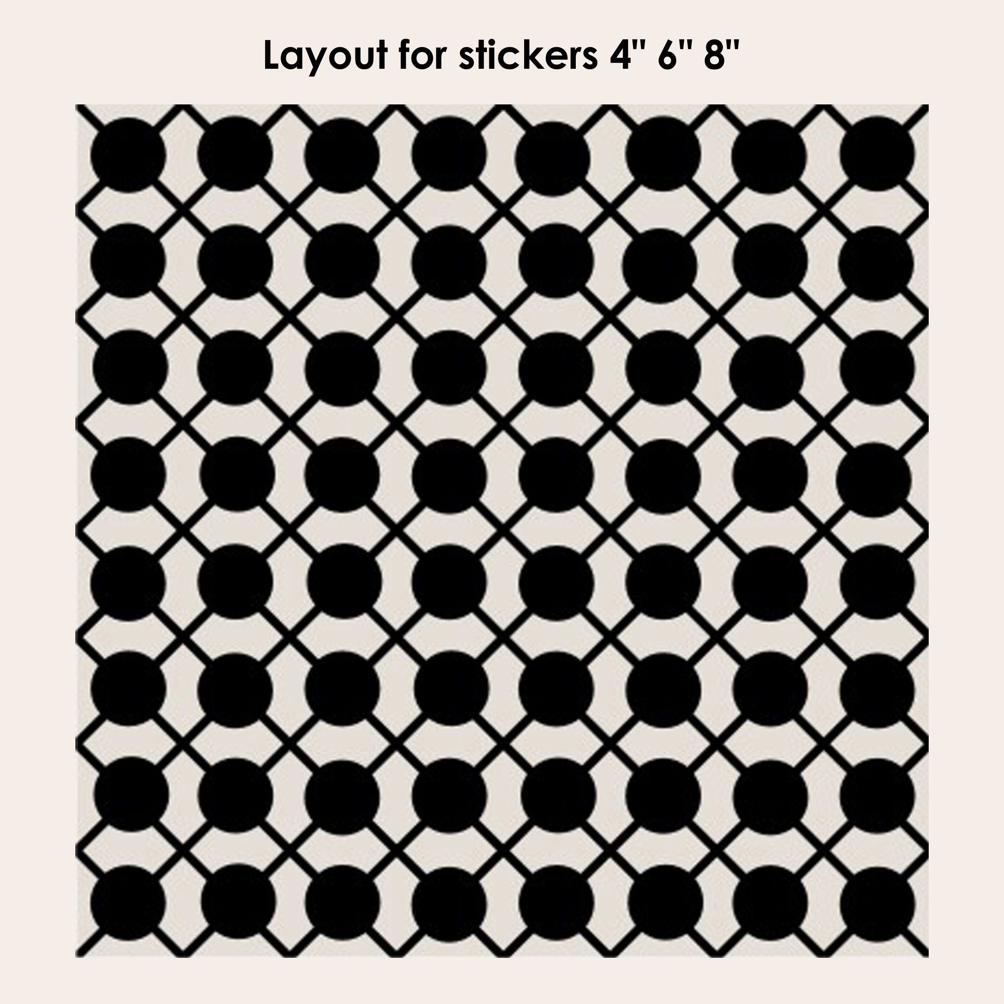 Dot to Dot in Black Vinyl Tile Sticker