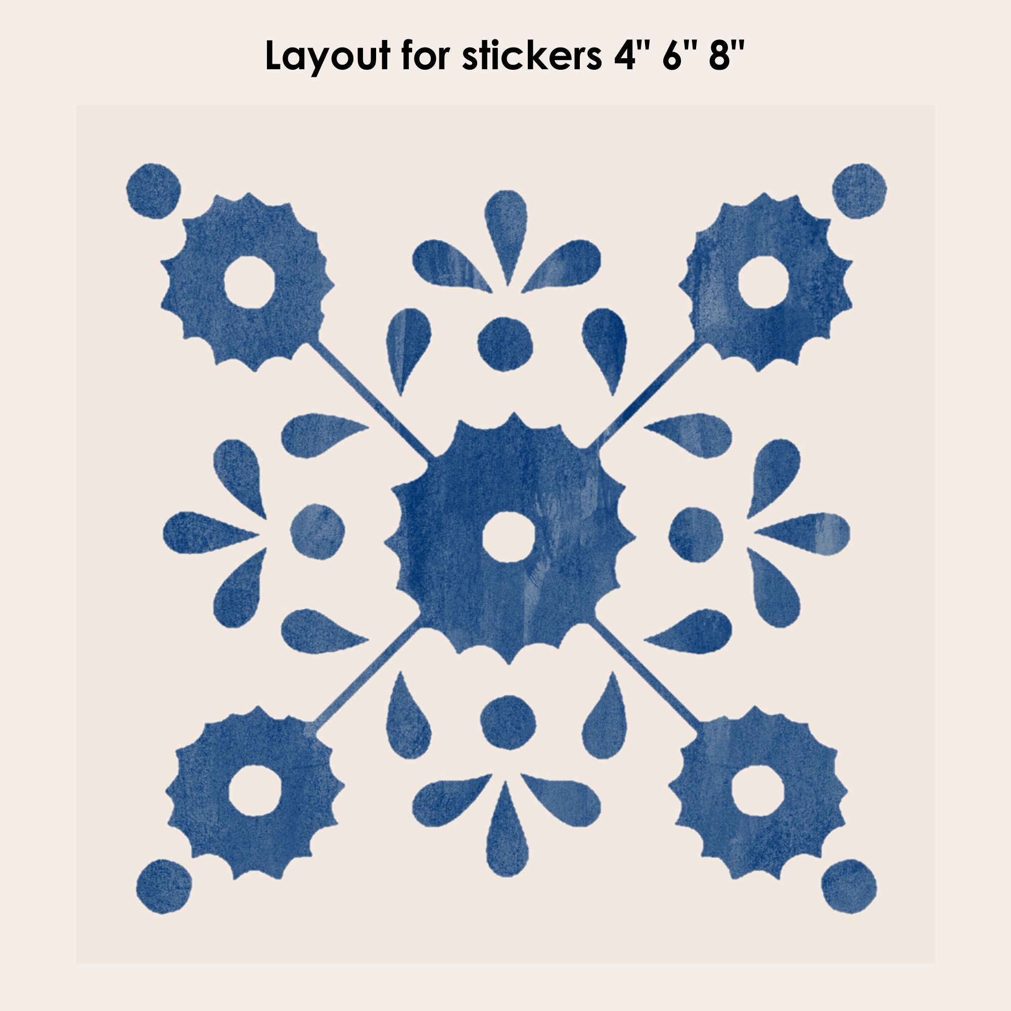 Zinnia Vinyl Tile Sticker