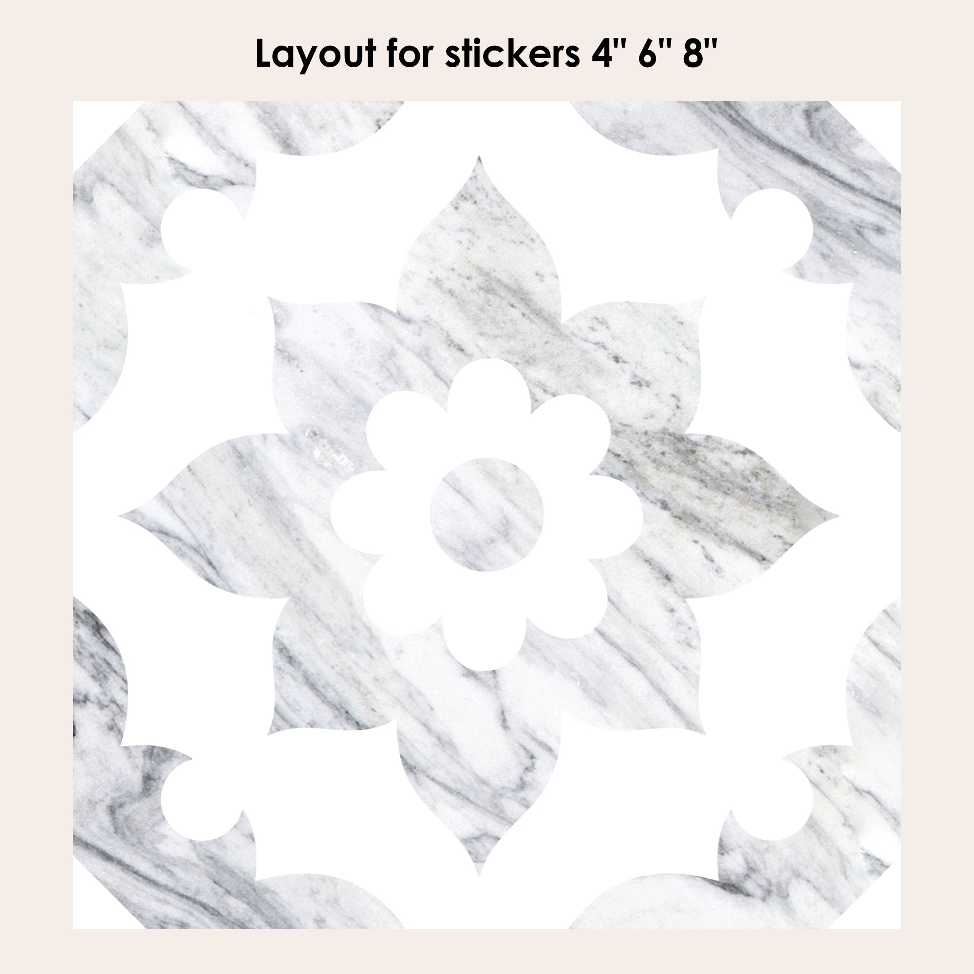 Campagne Marble Vinyl Tile Sticker