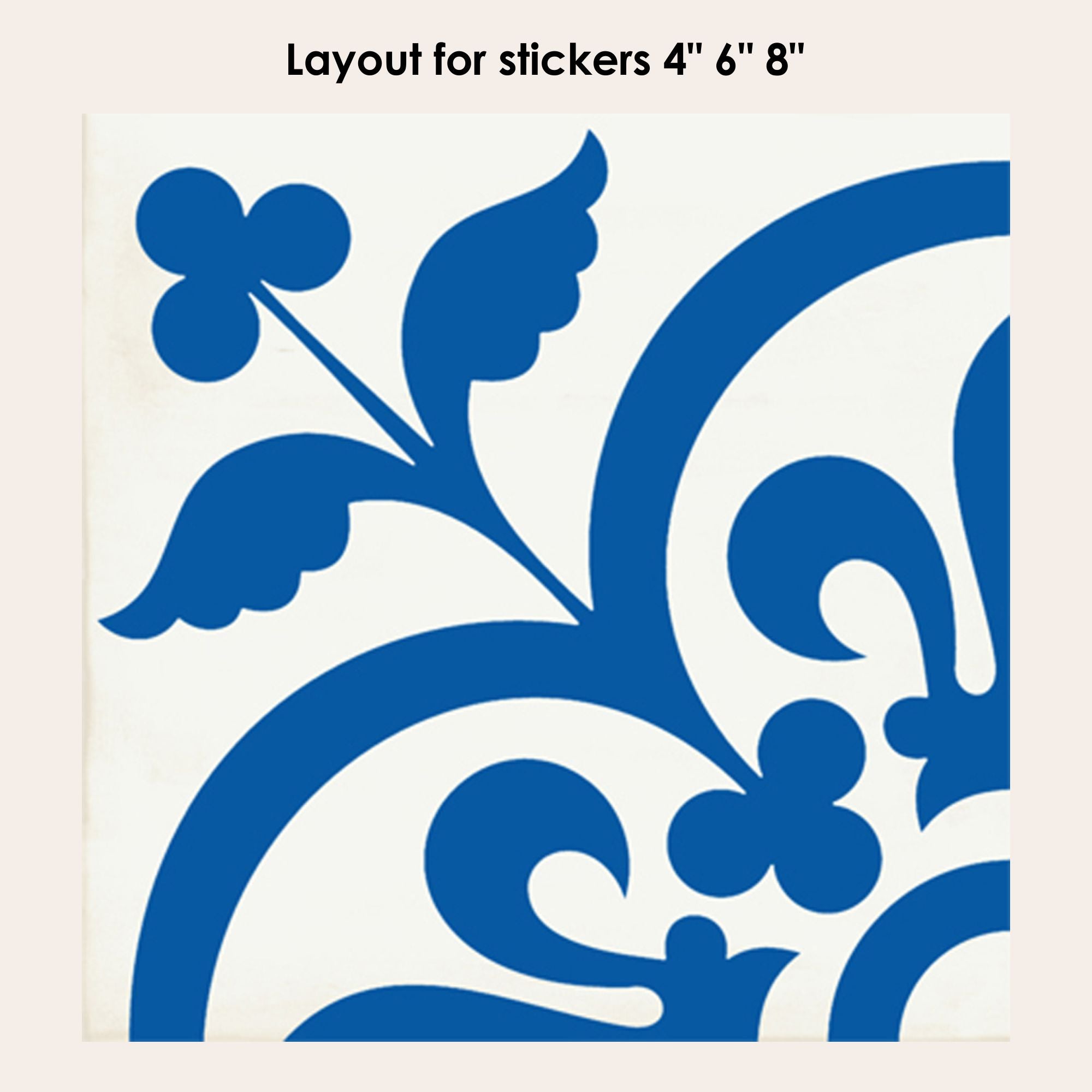 Corona in Blue Vinyl Tile Sticker