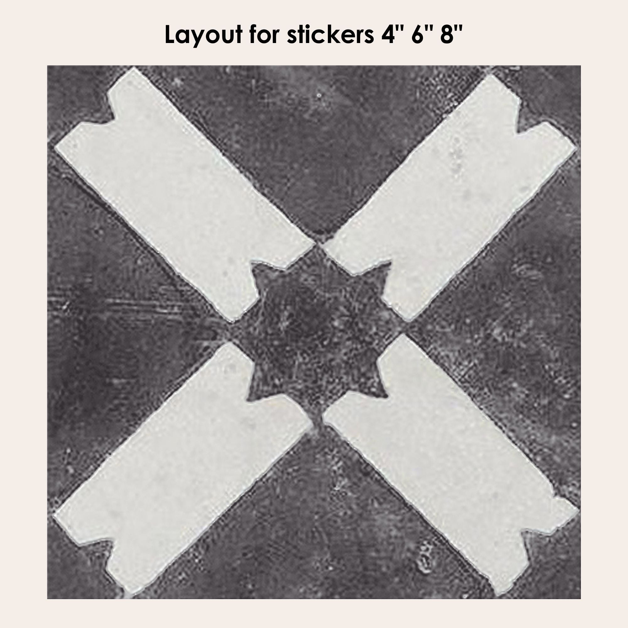 PROMO! Riad Vinyl Tile Sticker - 36 pcs pack in 9.7 cm