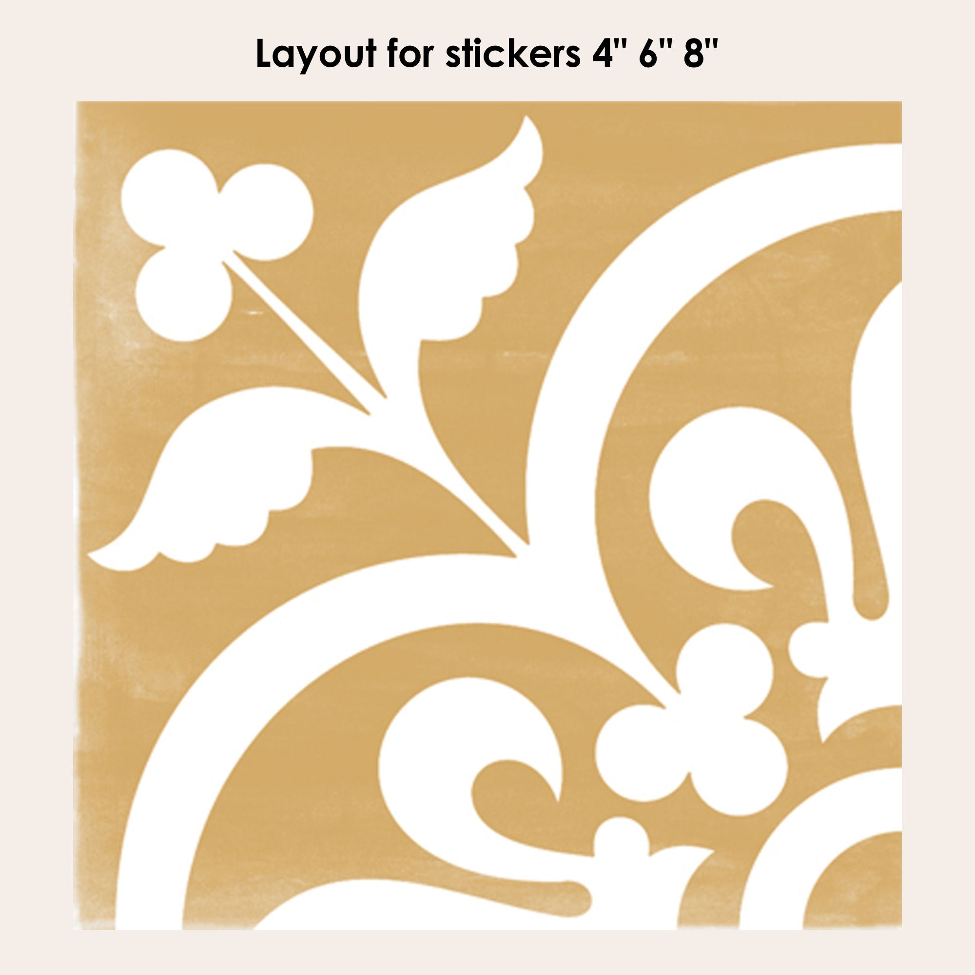 Corona in Golden Vinyl Tile Sticker