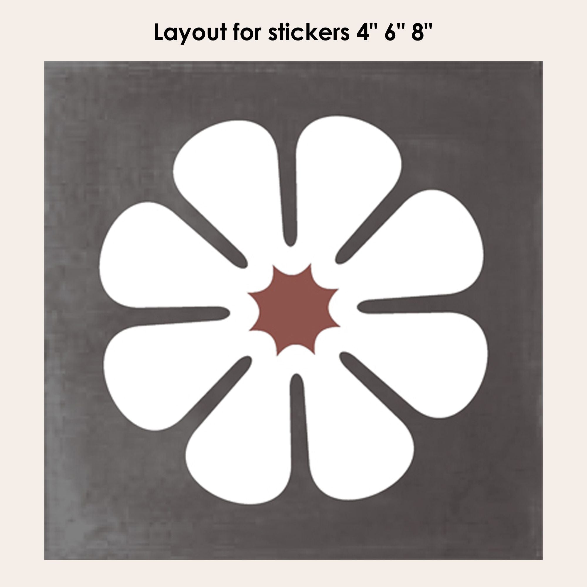 Marguerite Cinder Vinyl Tile Sticker