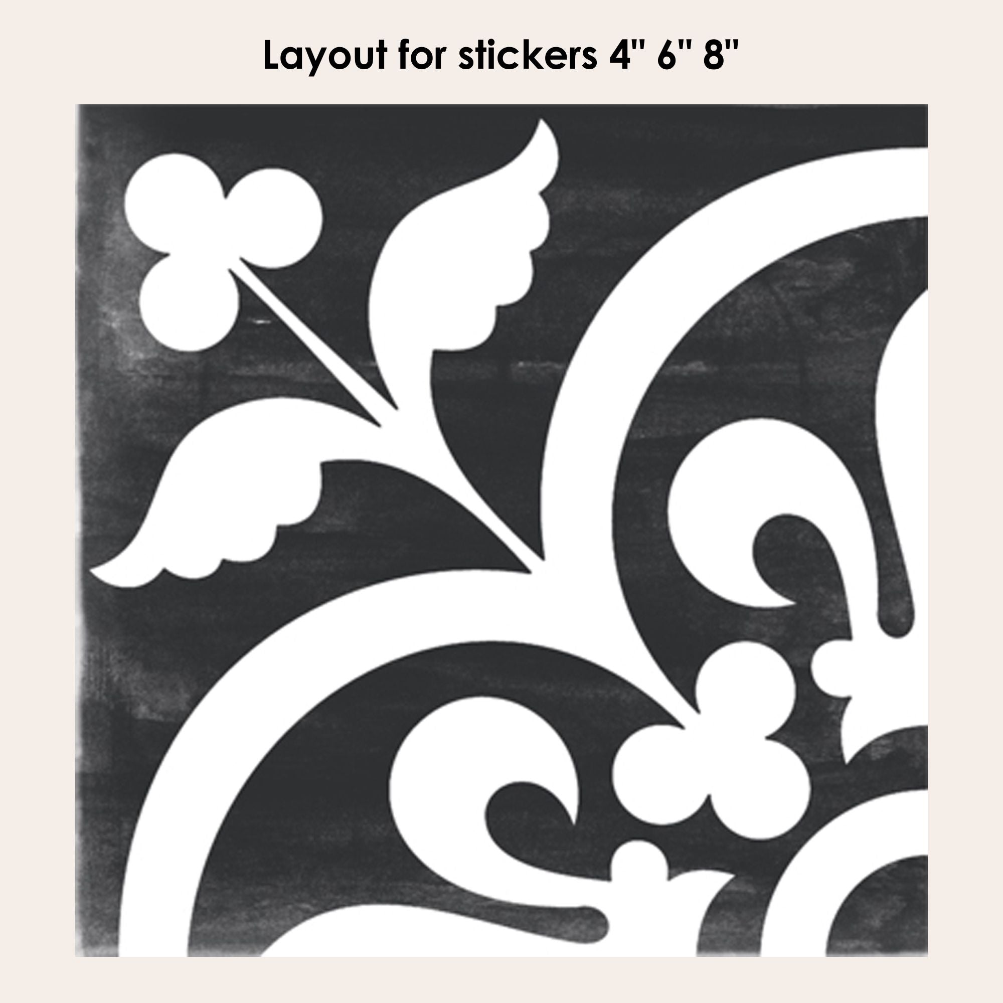 Corona in Black Vinyl Tile Sticker