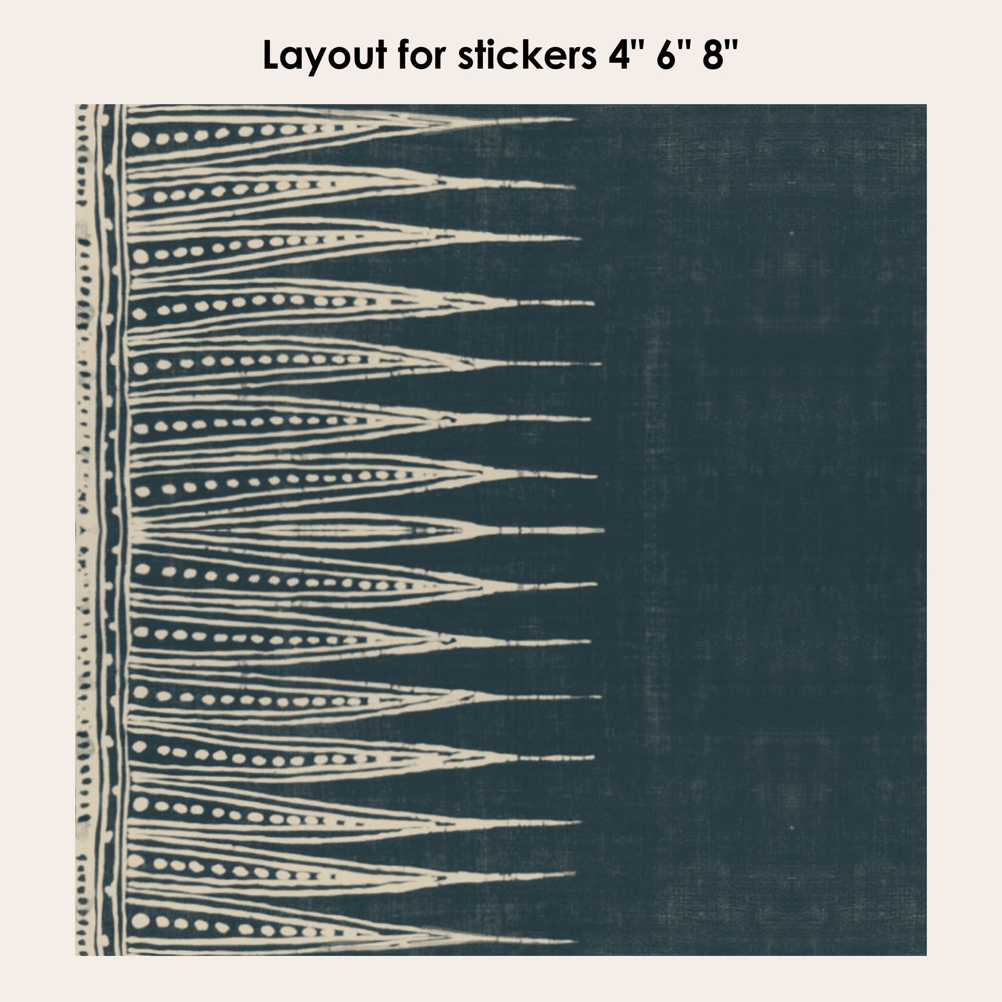Kimono in Indigo Vinyl Tile Stickers