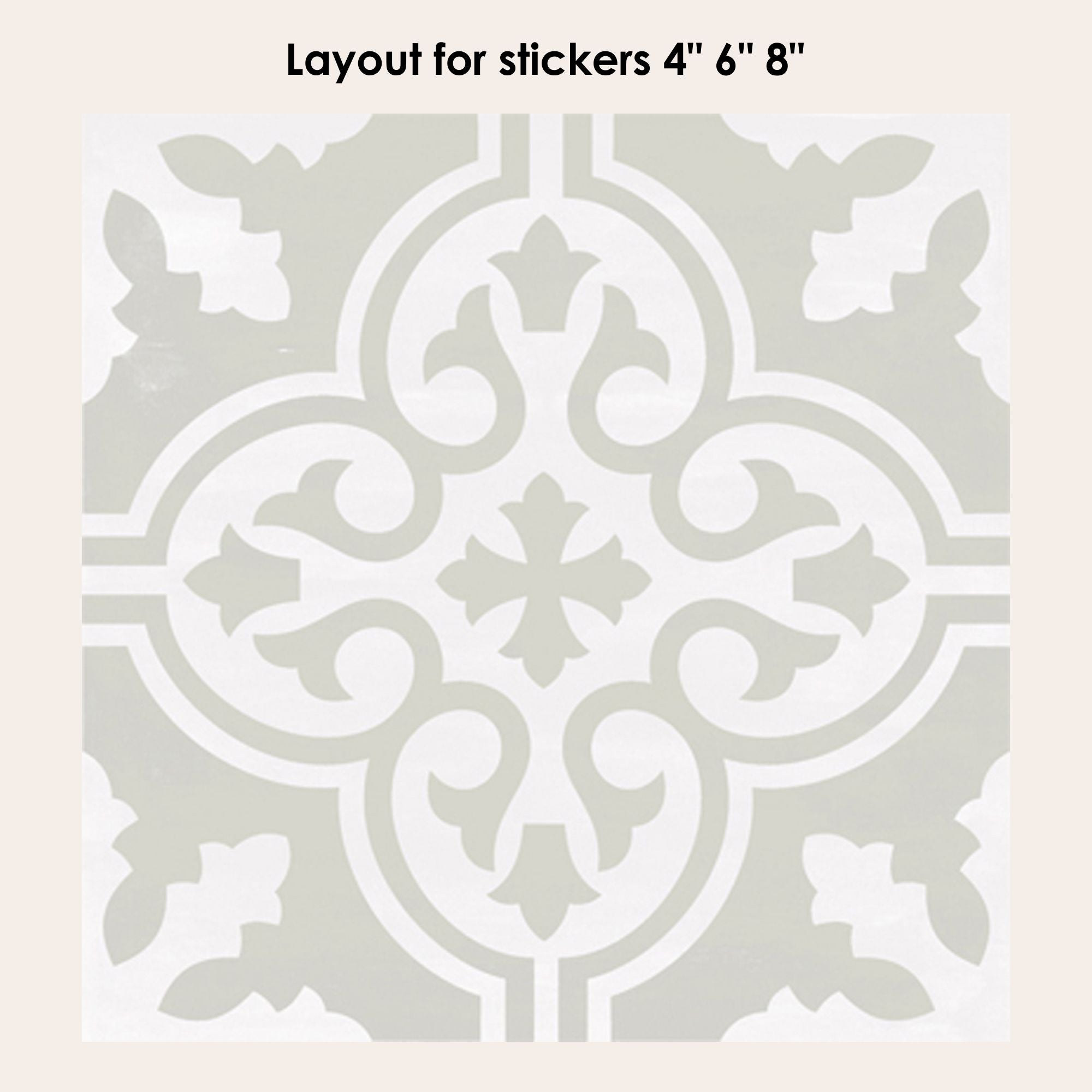 Floc Silver Vinyl Tile Sticker