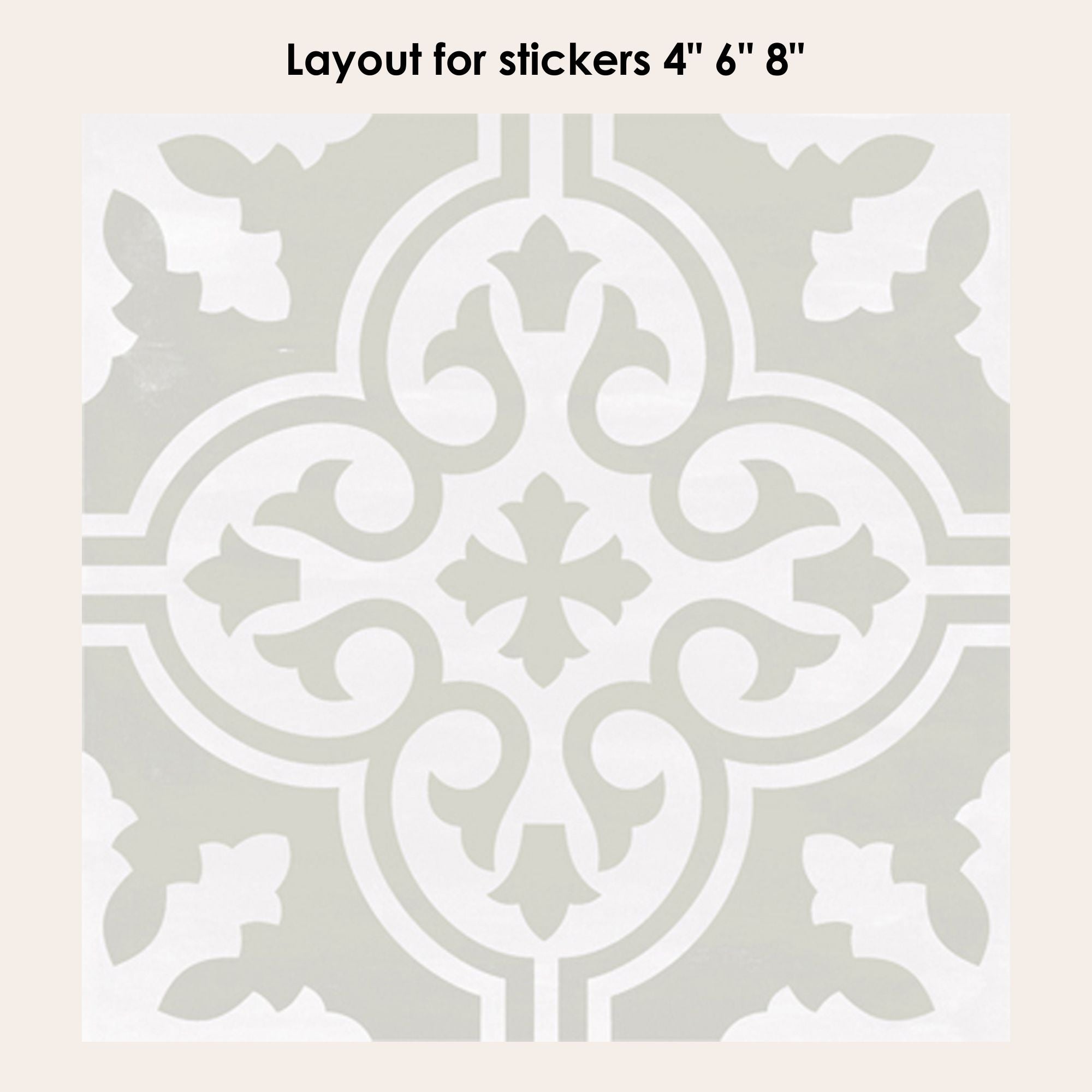 Floc Silver Vinyl Tile Sticker