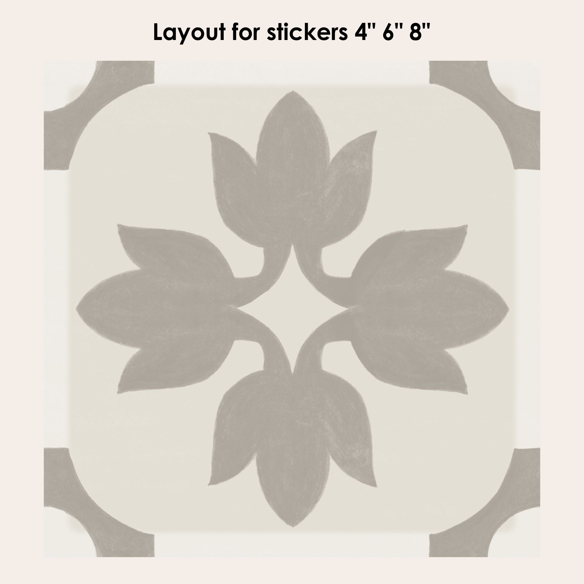 Margot in Taupe Vinyl Tile Sticker