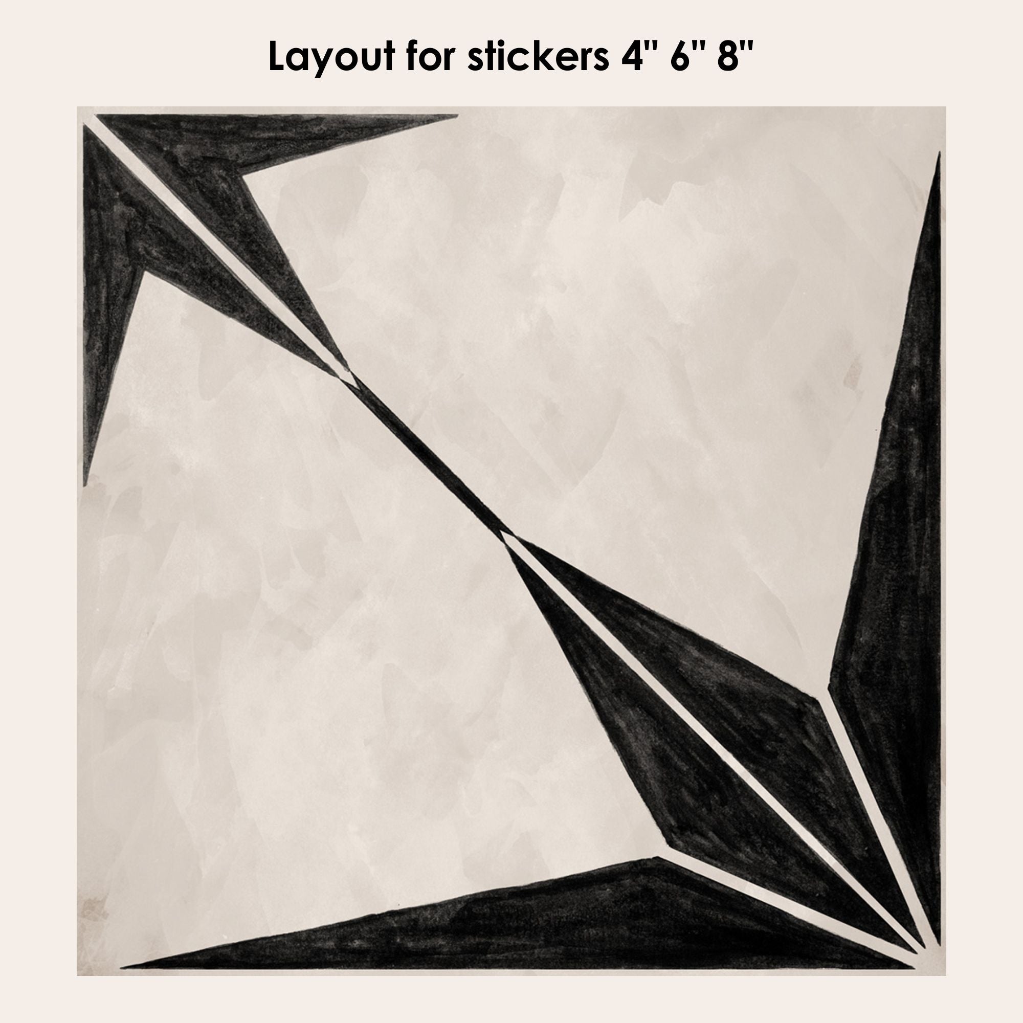 Astra in Black Vinyl Tile Sticker