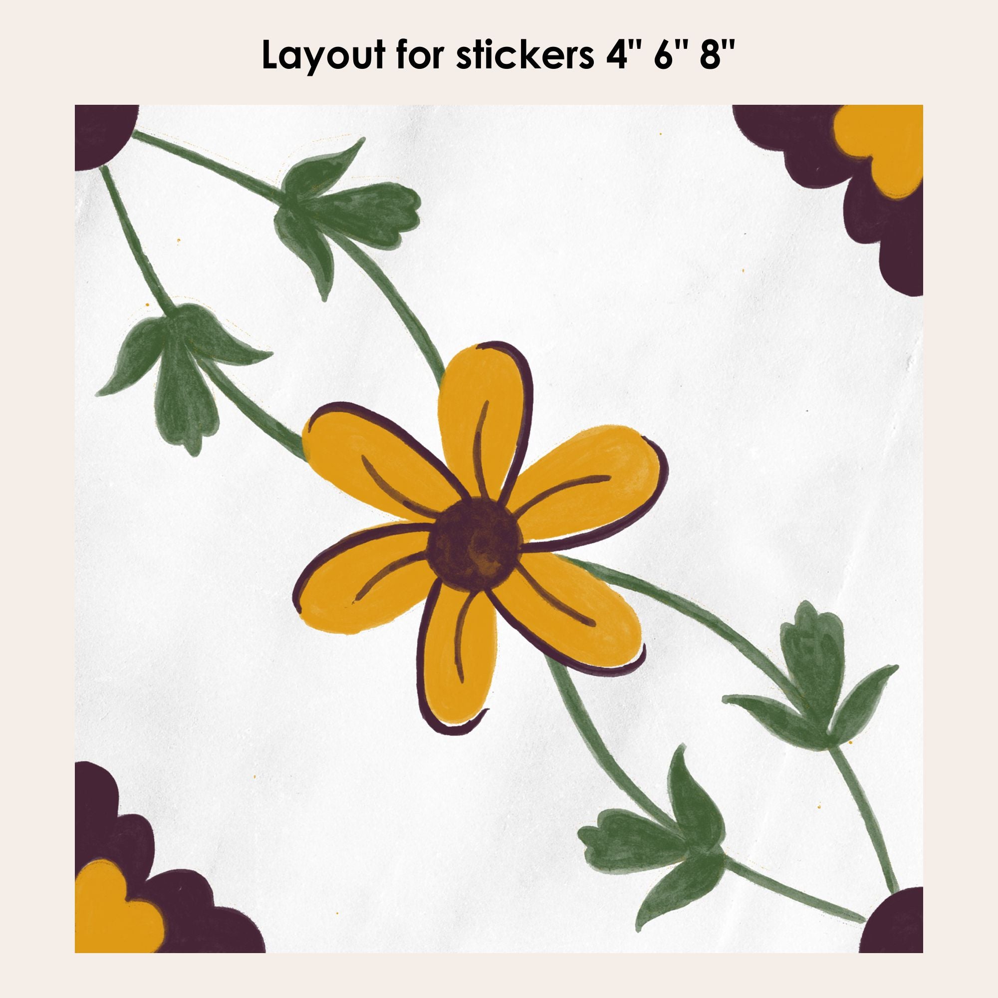 Marigold Field Vinyl Tile Sticker