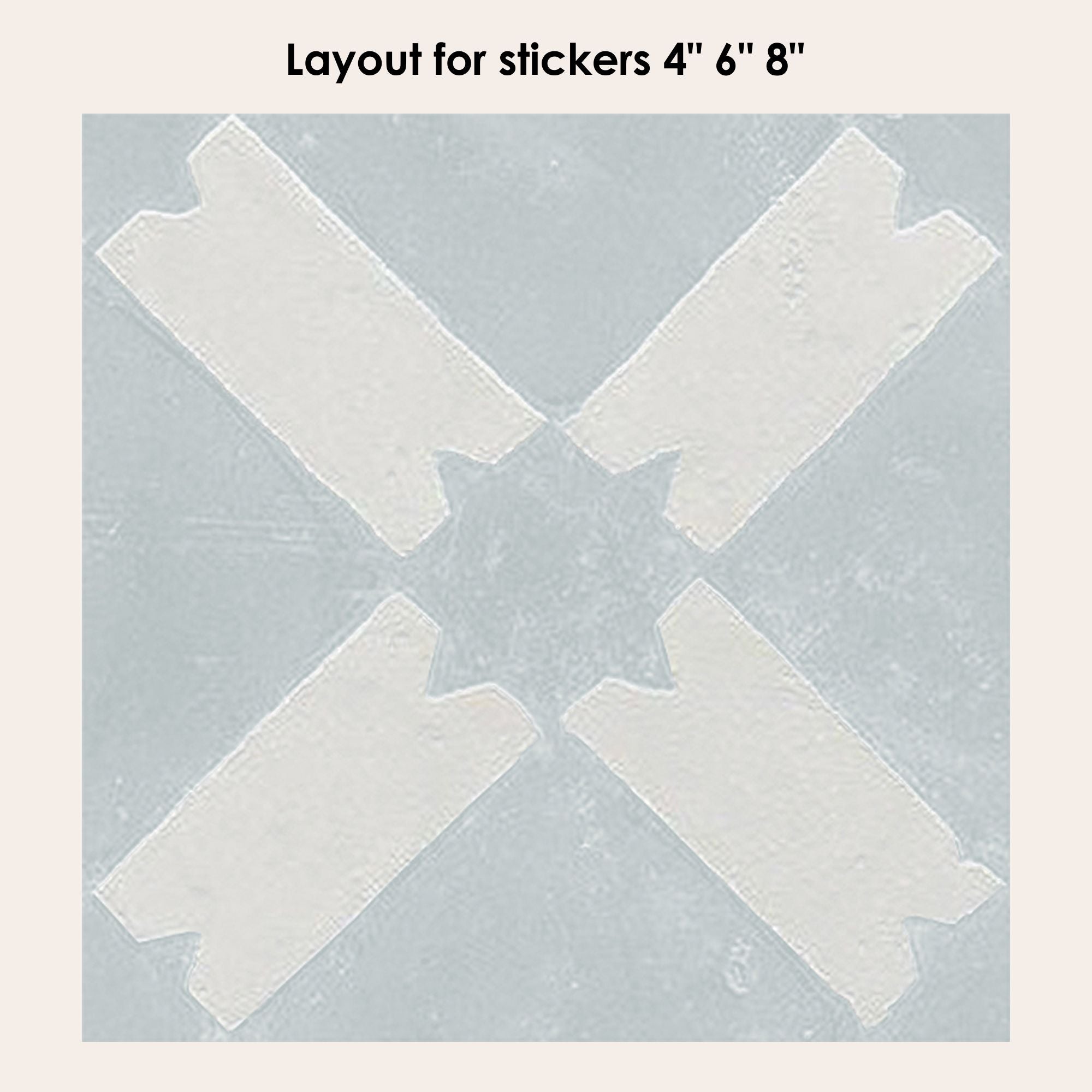 Riad in Chalk Vinyl Tile Sticker