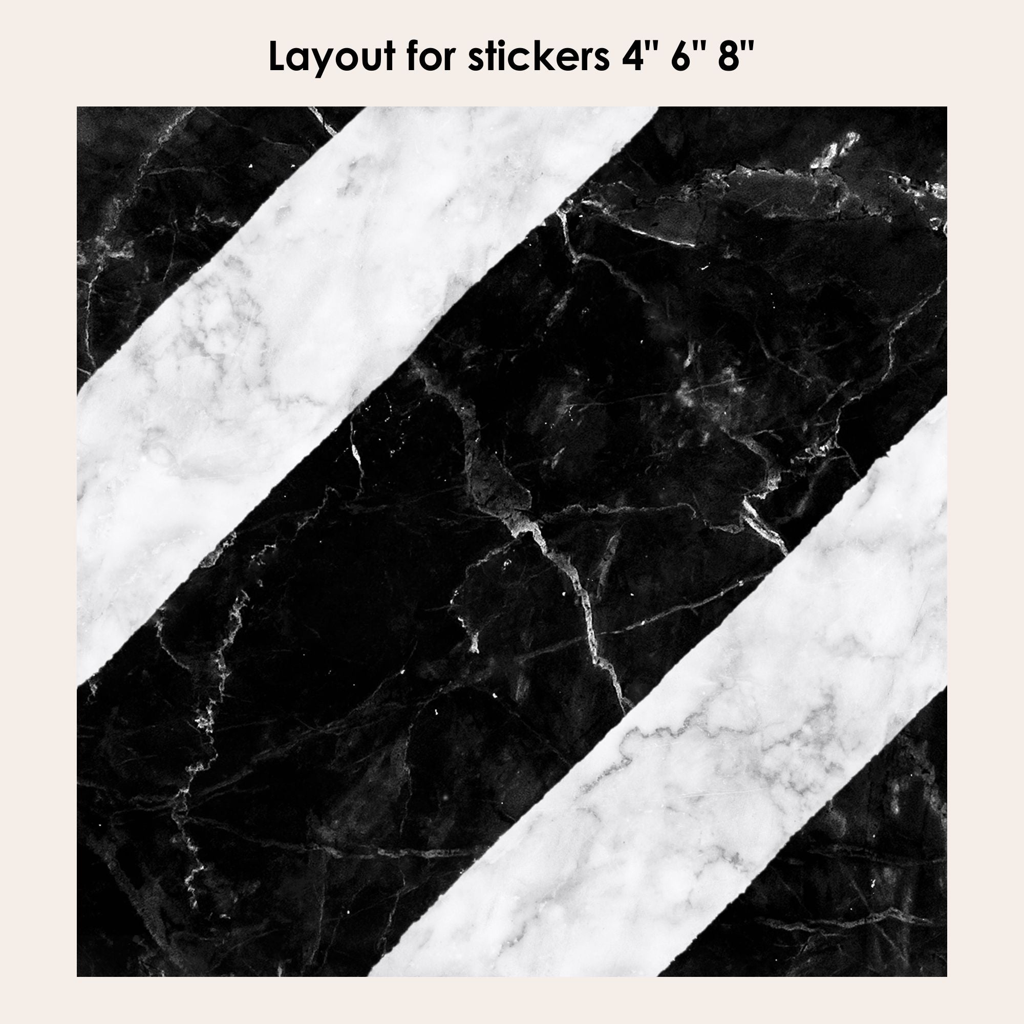 Salon in Black Marble Vinyl Tile Sticker