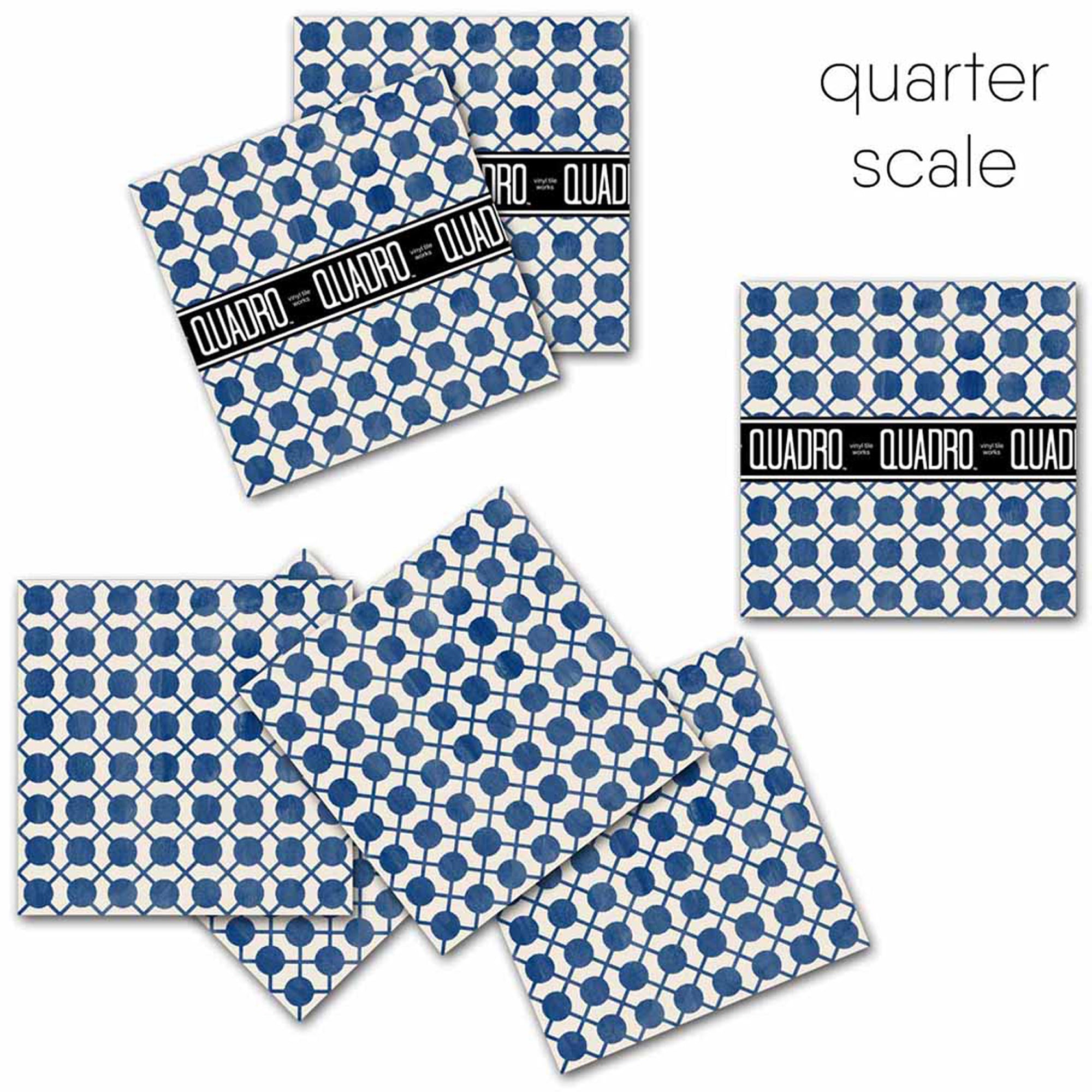 PROMO! Dot to dot in Indigo Vinyl Tile Sticker - 12 pcs pack in 14.8 cm