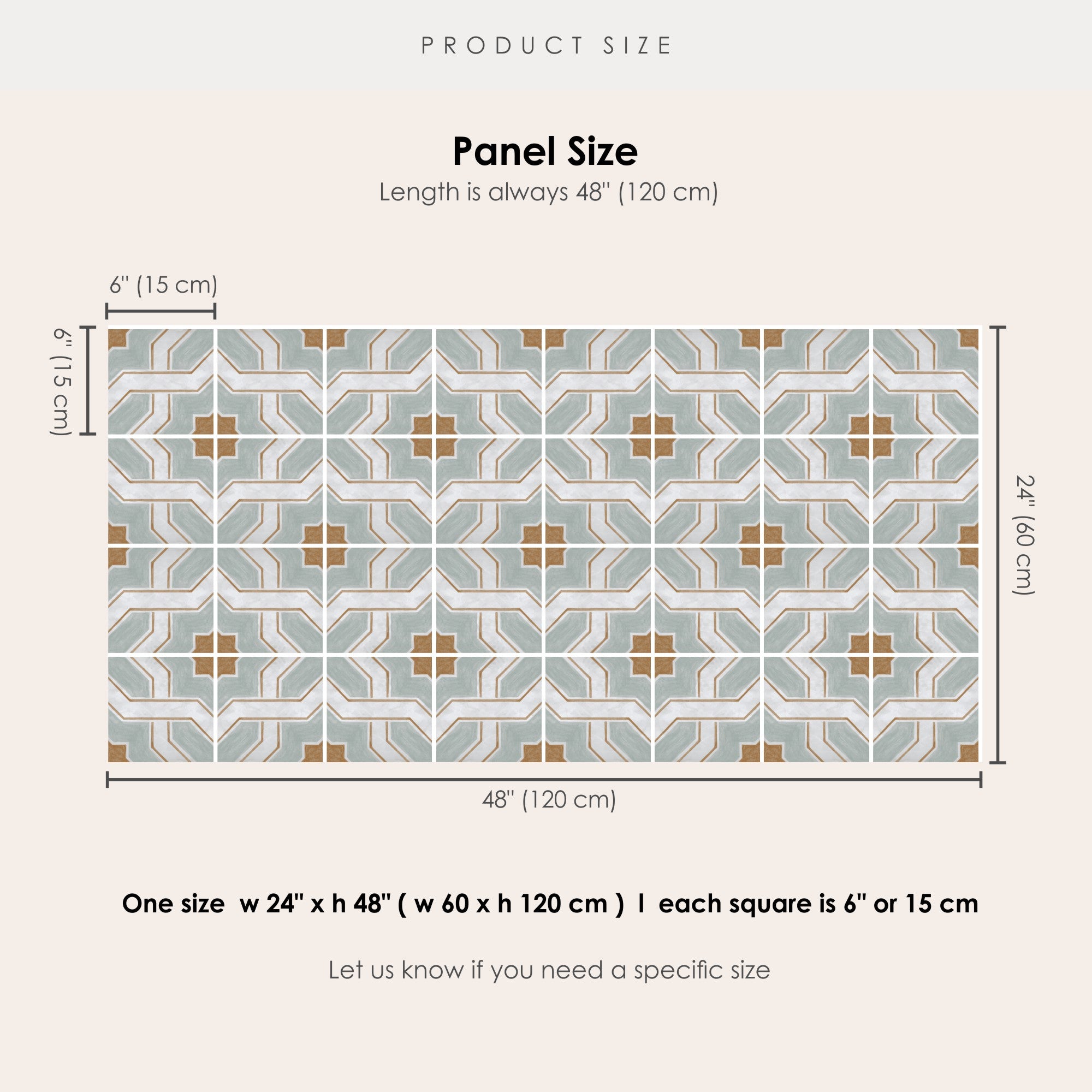 Lattice Vinyl Tile Sticker