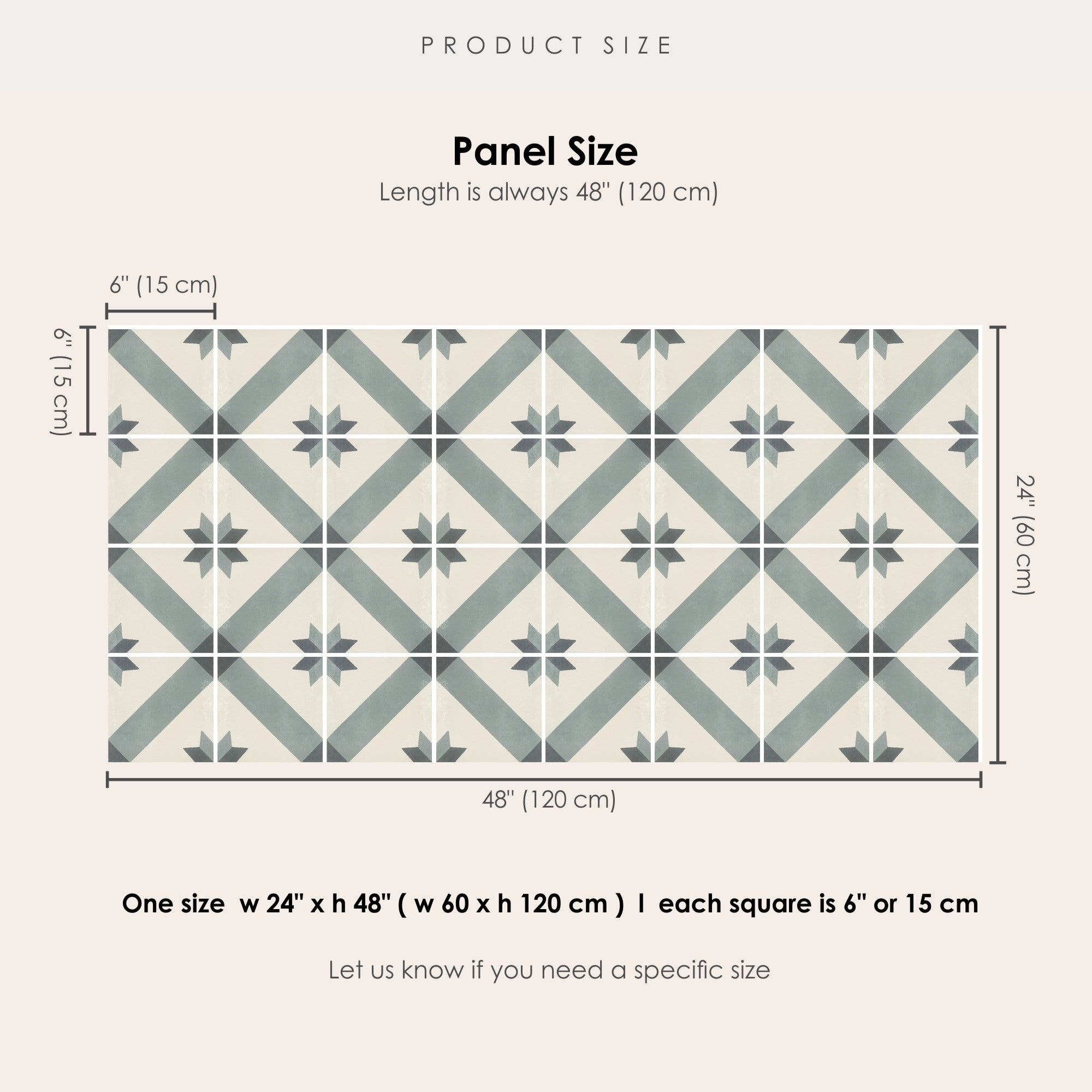 Gustavian in Bone Vinyl Tile Sticker