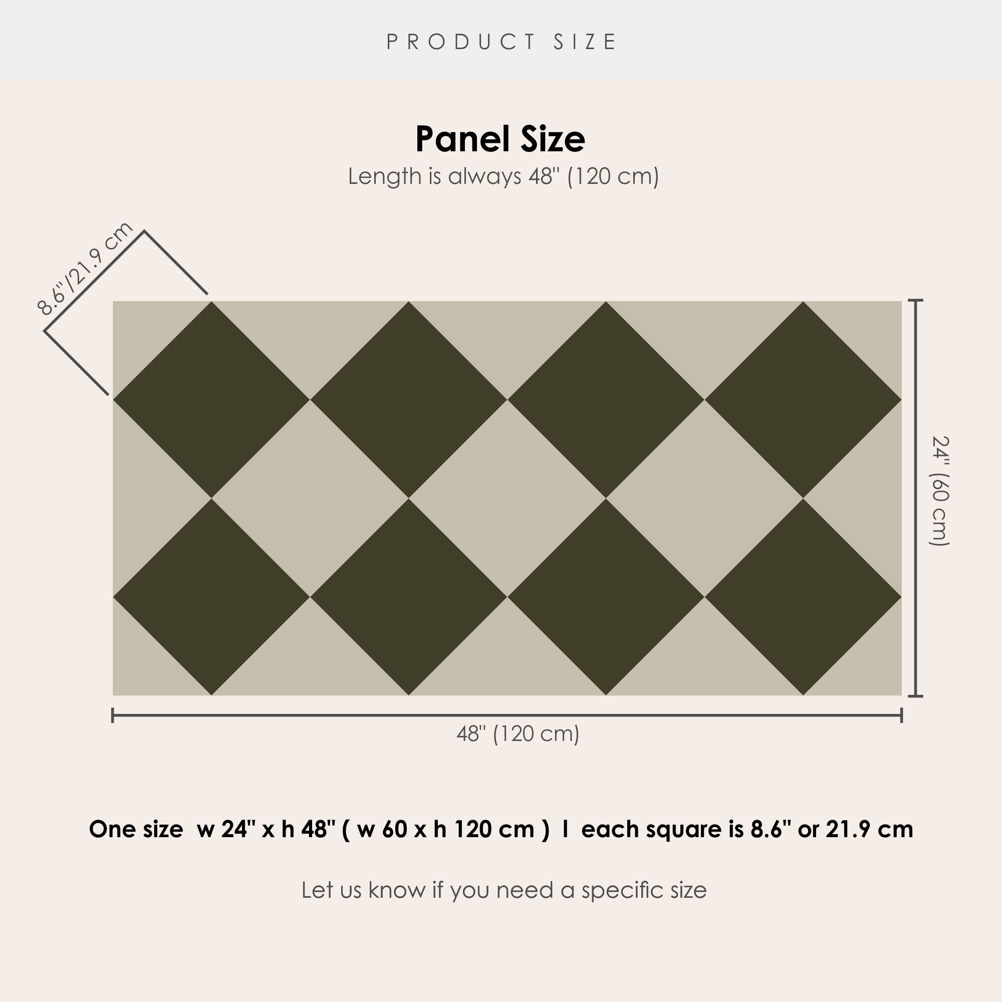 Checkerboard Tile Stickers in Dark Olive and Sepia