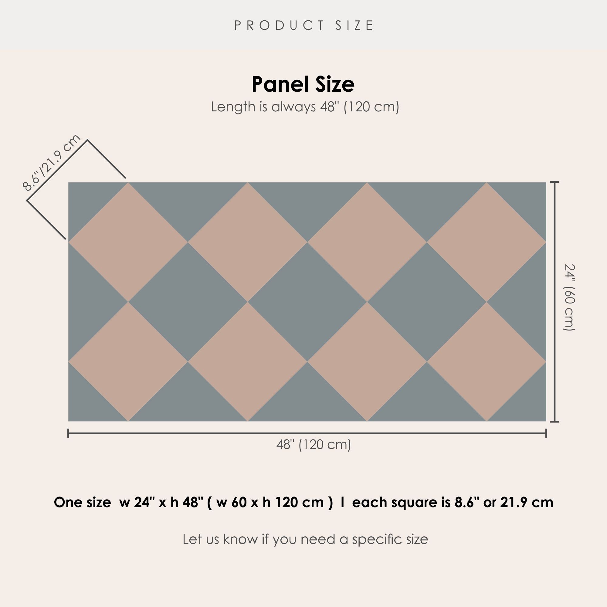 Checkerboard Tile Stickers in Chambray and Dust