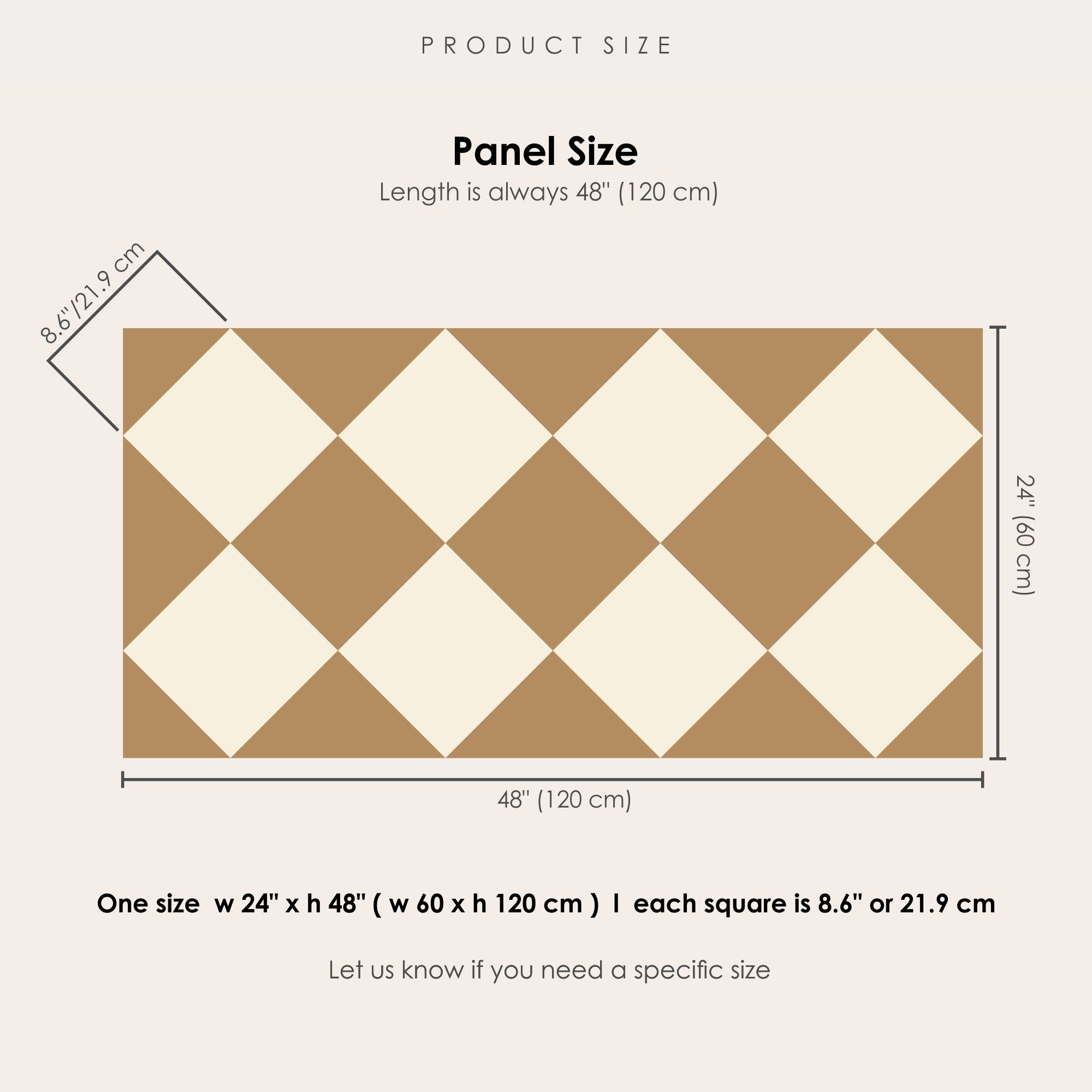 Checkerboard Tile Stickers in Bone White and Gold Leaf