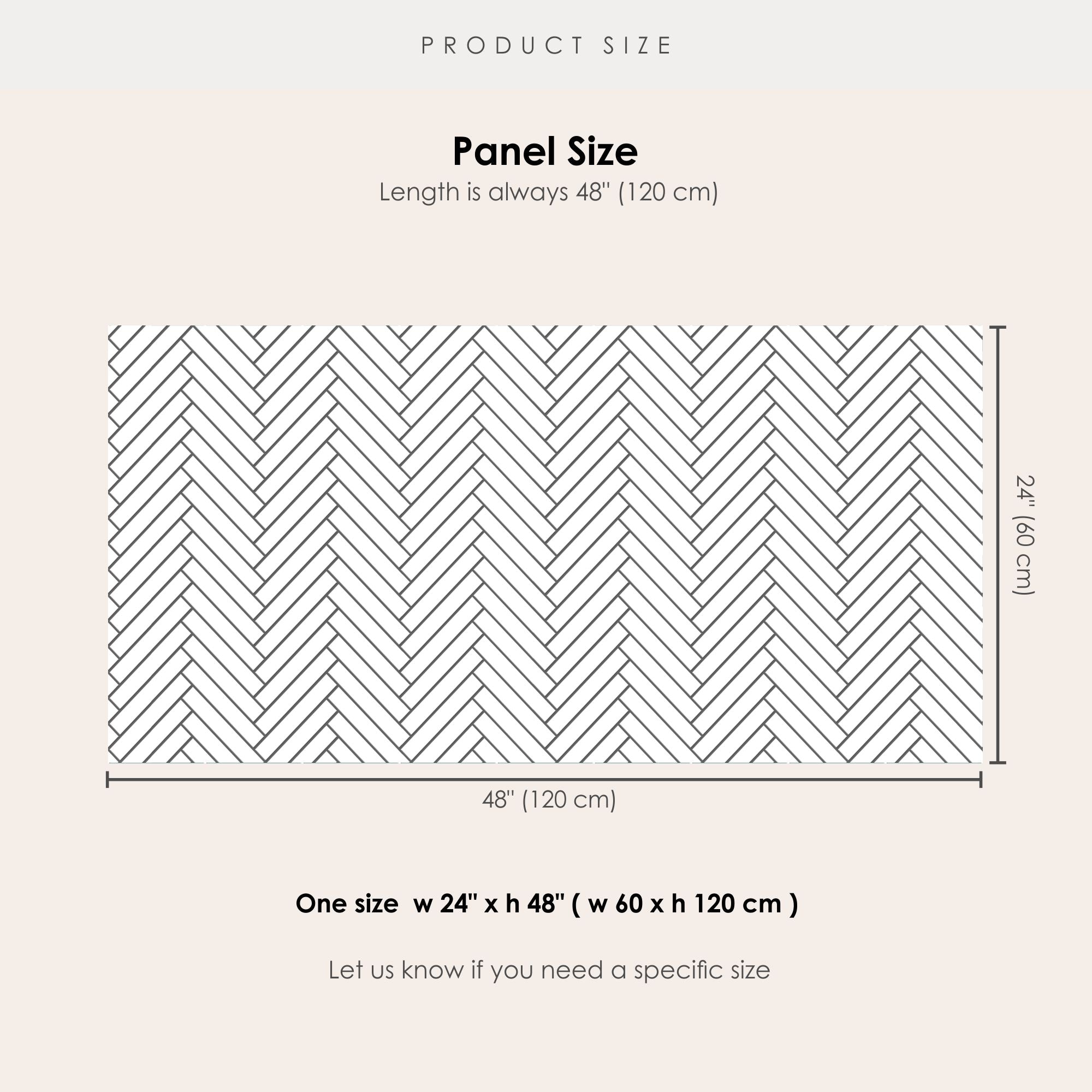 Herringbone in White Wallpaper