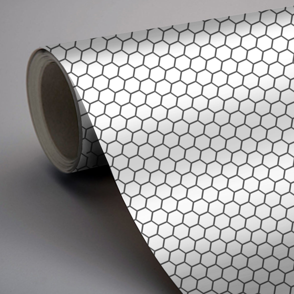 PROMO! Removable Vinyl Wallpaper in Mini Hexa Pure White - 60 x 120 cm panel