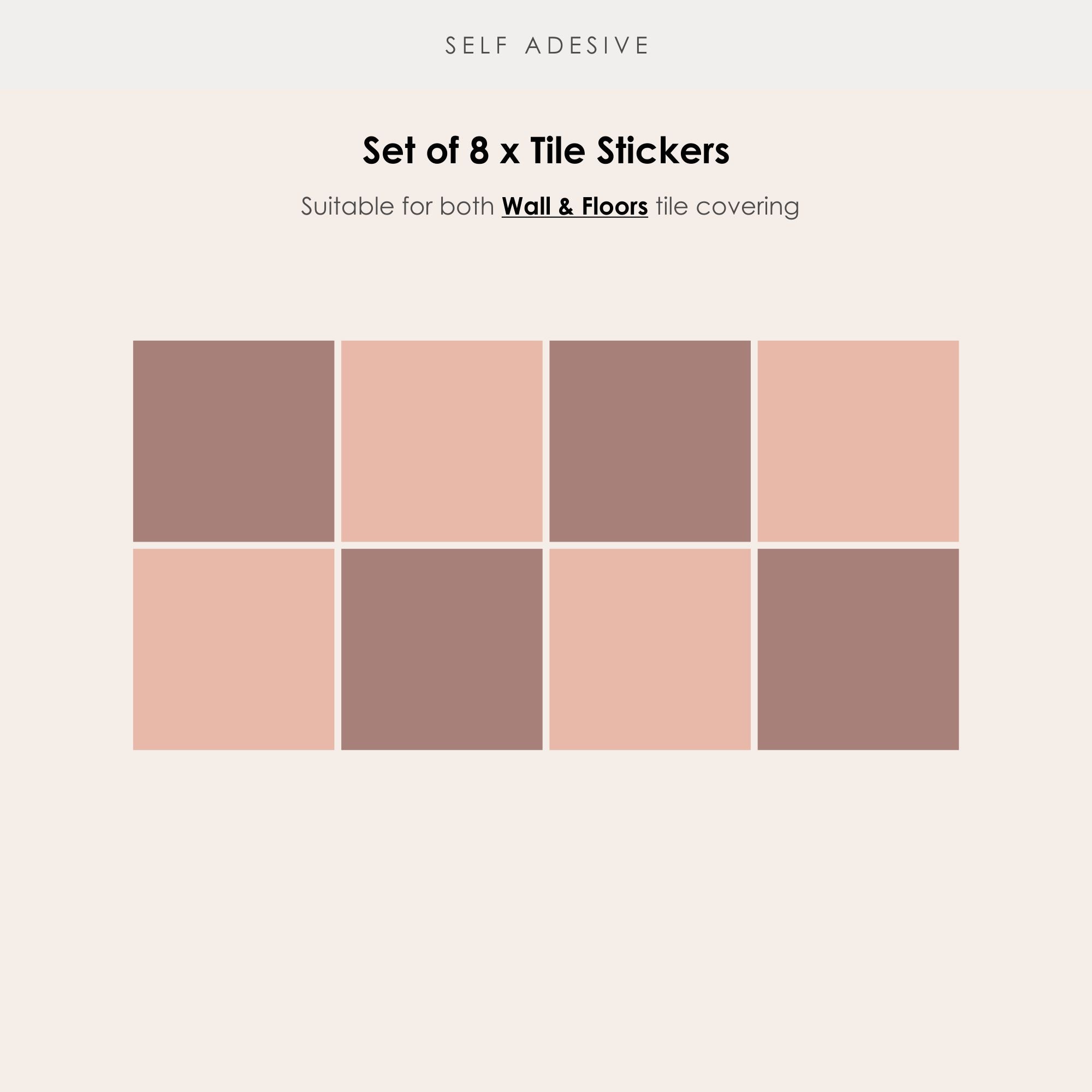 Checkerboard Tile Stickers in Dusk and Powder