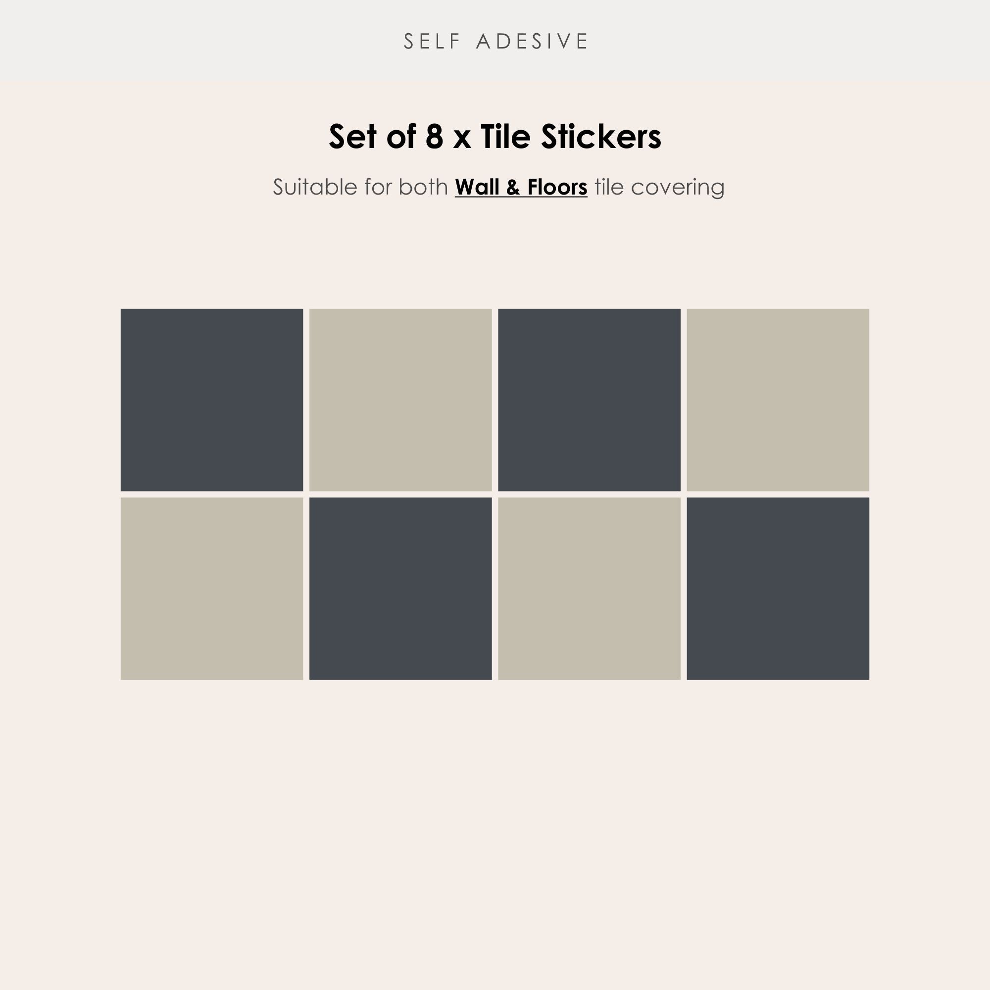 Checkerboard Tile Stickers in Old Navy and Sepia