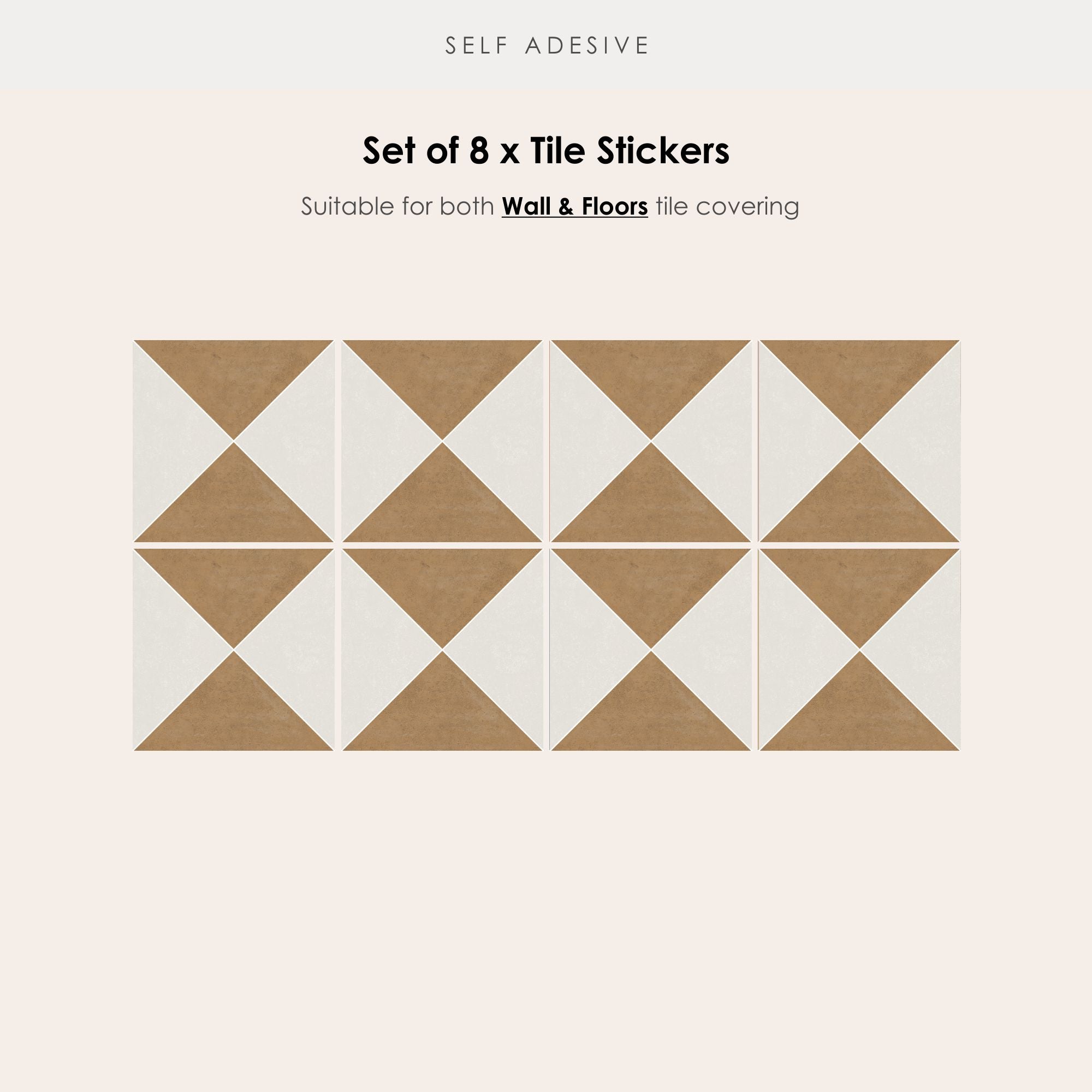 Norway Tile Stickers in Gold Leaf