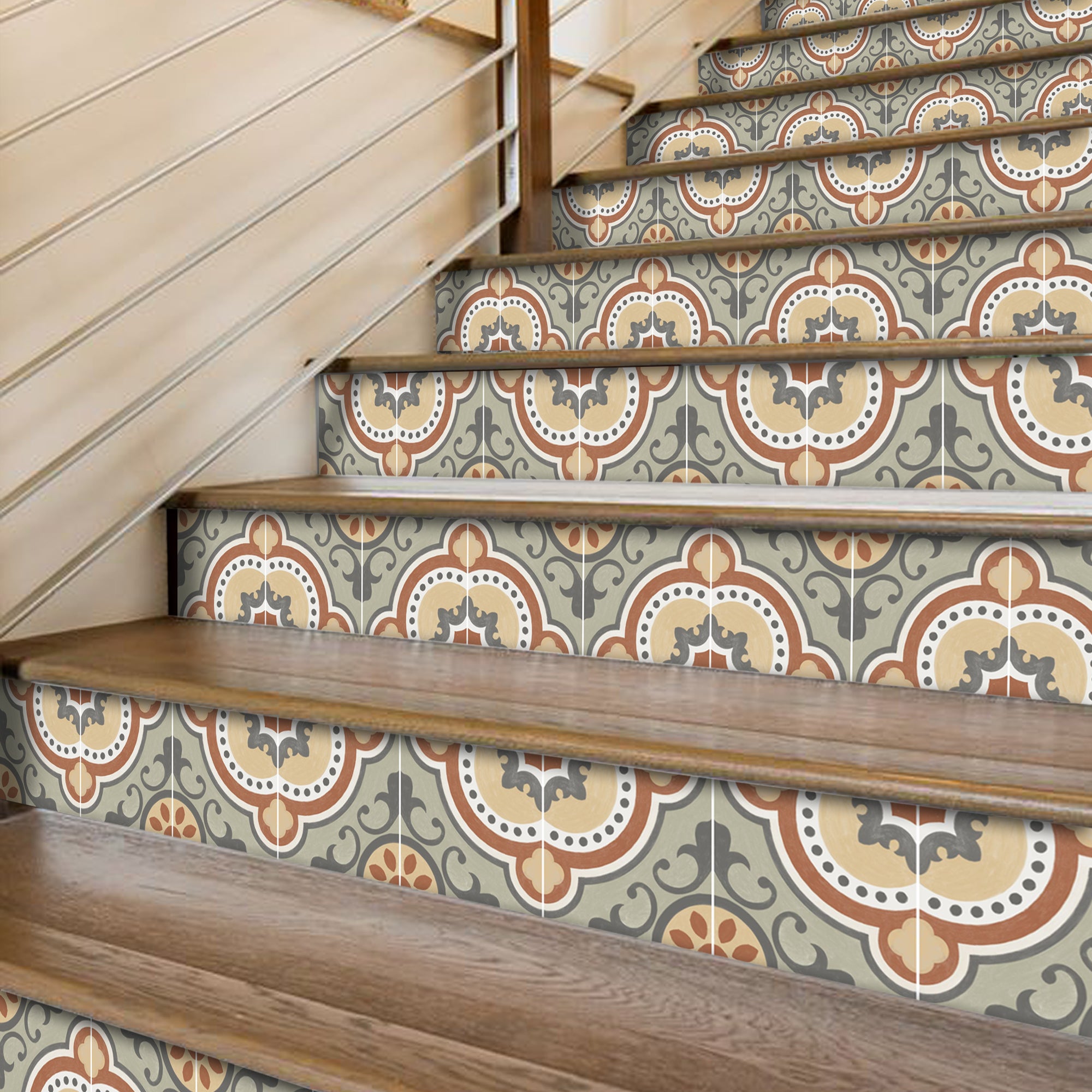 Seville in Olive Stair Riser Stickers